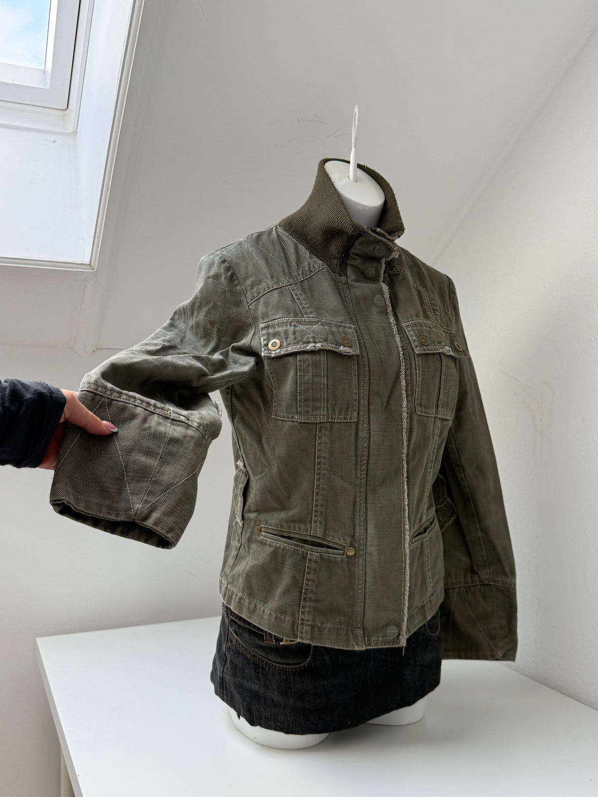 Khaki Cargo Jacket (UK12)