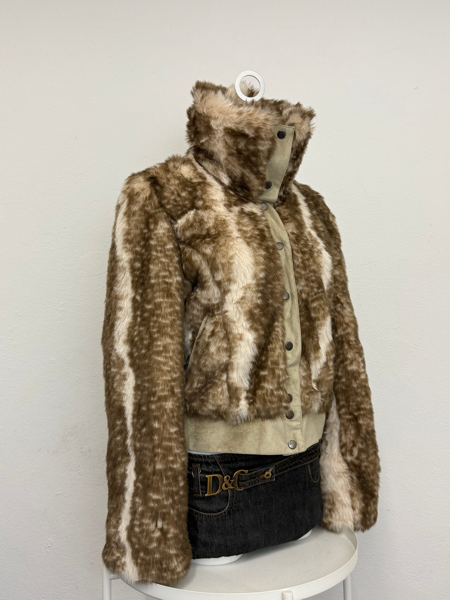 Morgan De Toi Faux Fur Bomber Jacket (M)