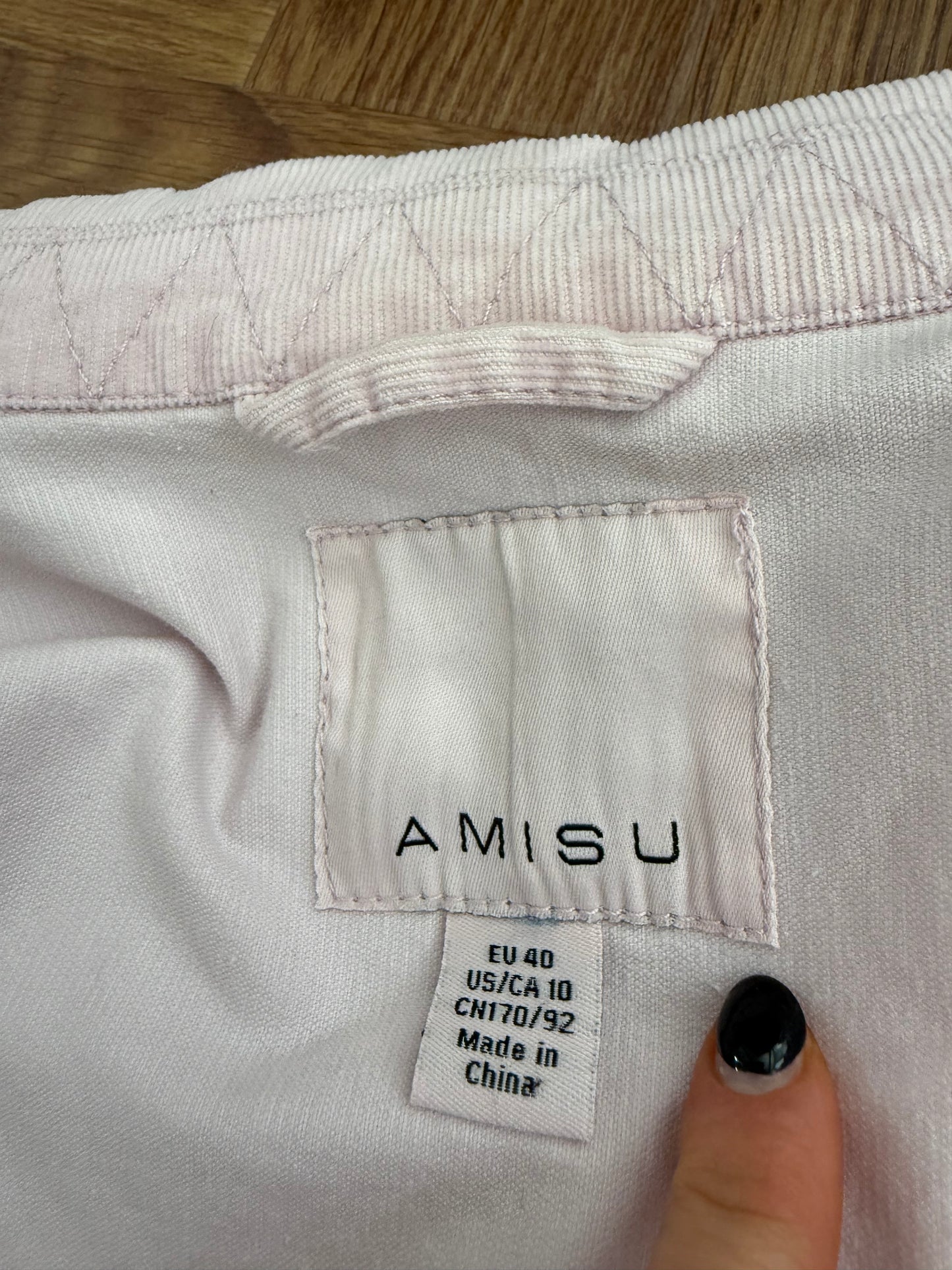 Pink Corduroy Cargo Jacket (M)