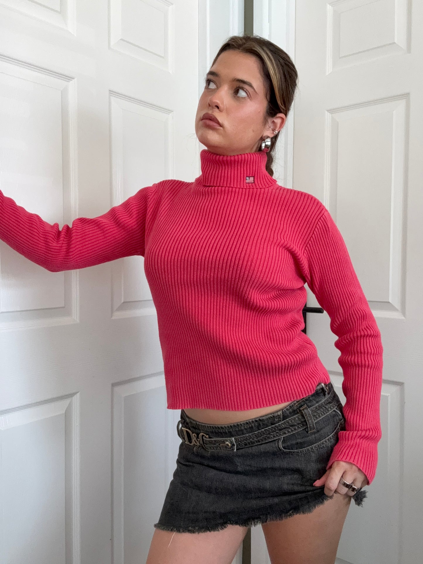 Ralph Lauren Knitted Ribbed Roll Neck (M)