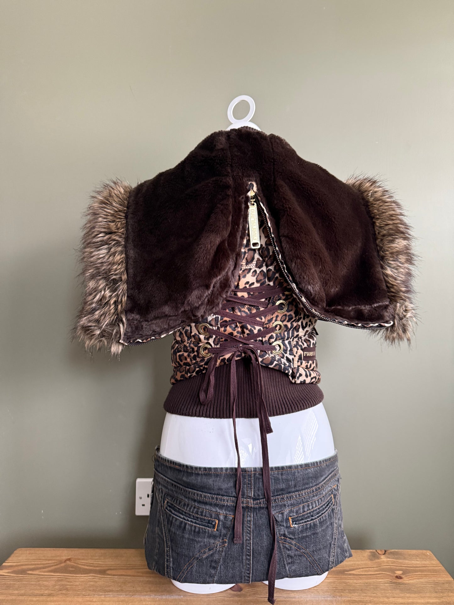 Leopard Corset Gilet (UK8)