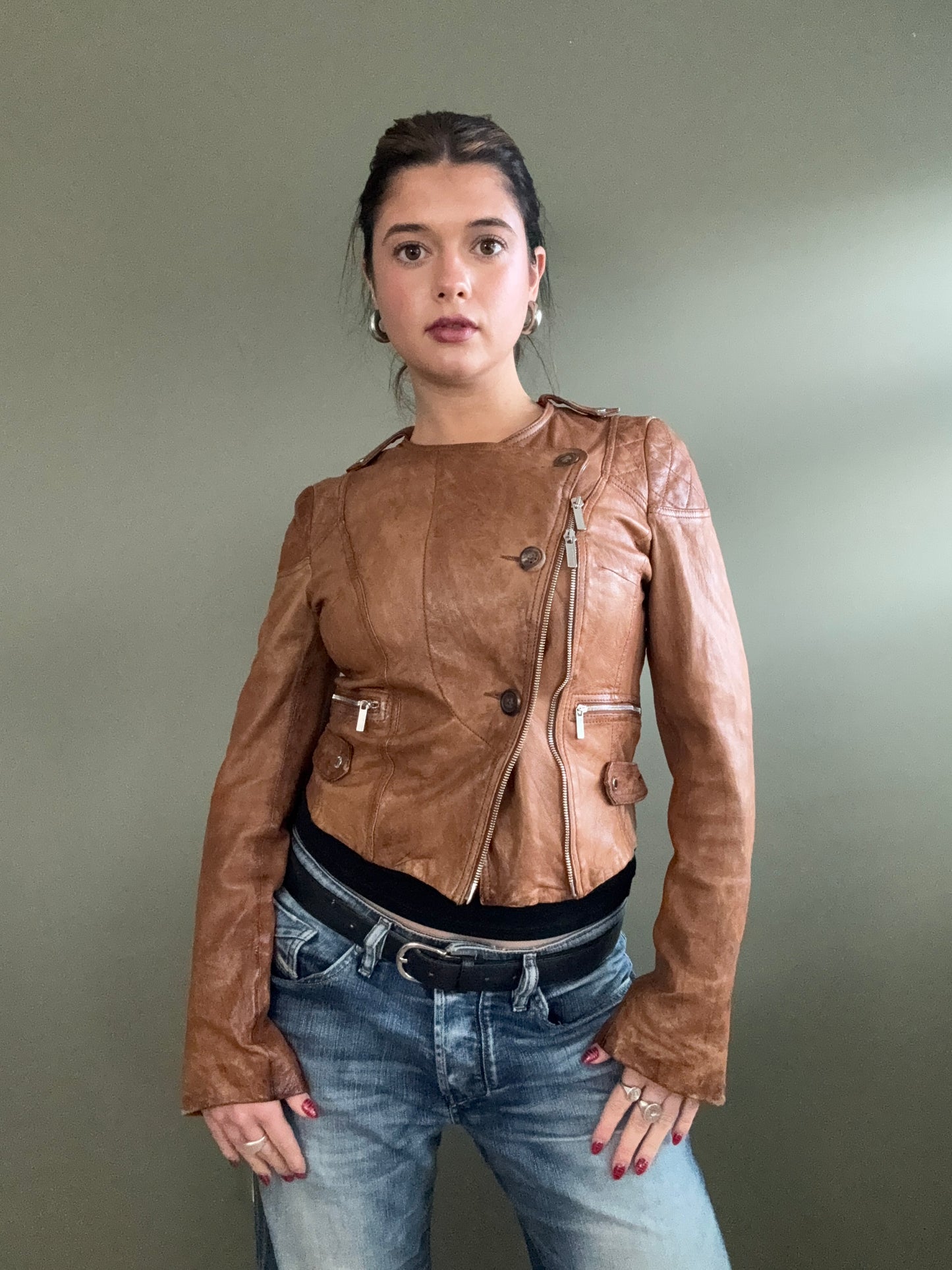 Karen Millen Leather Jacket (UK10)