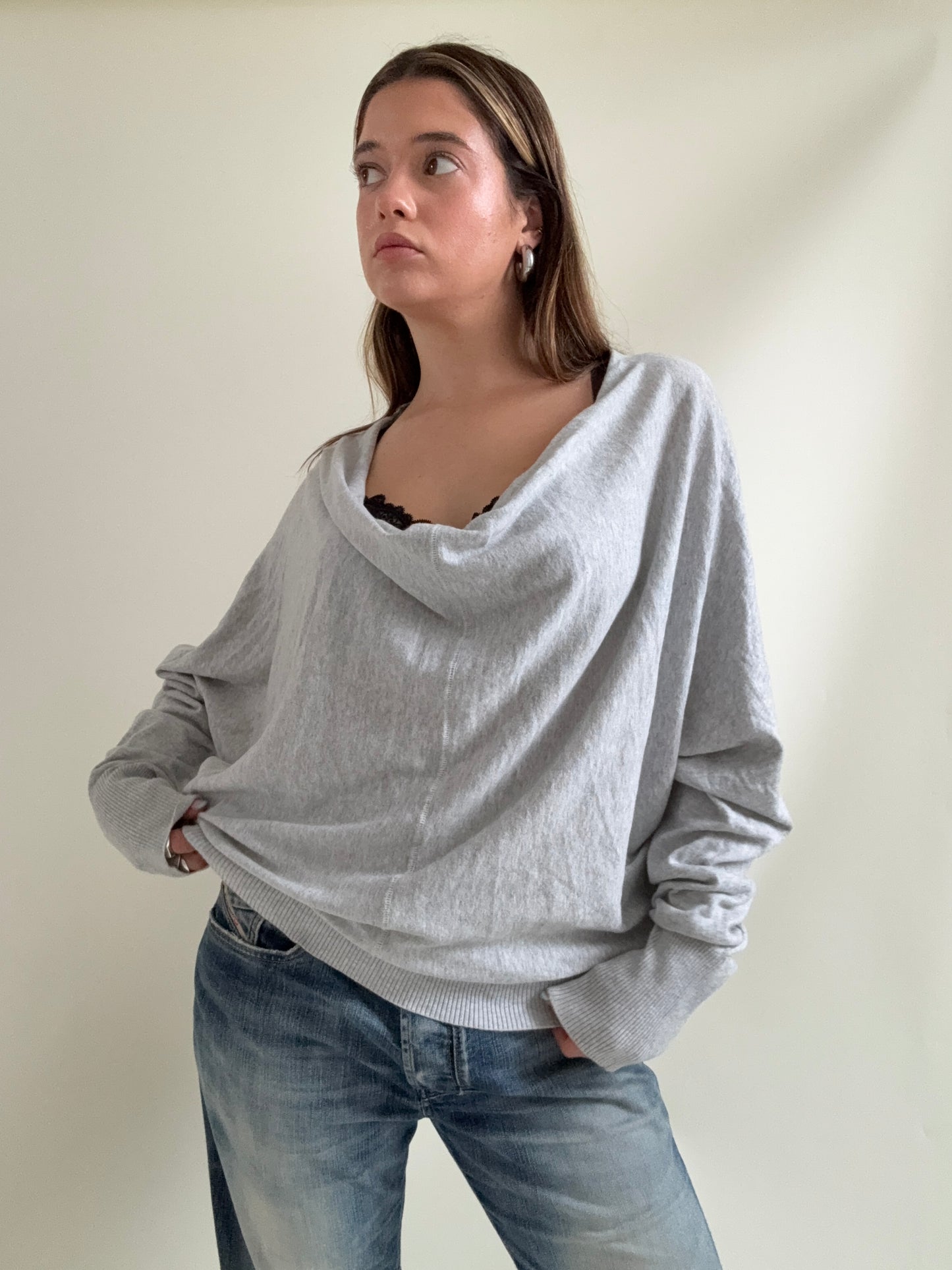 Allsaints Grey Batwing Jumper (UK14)