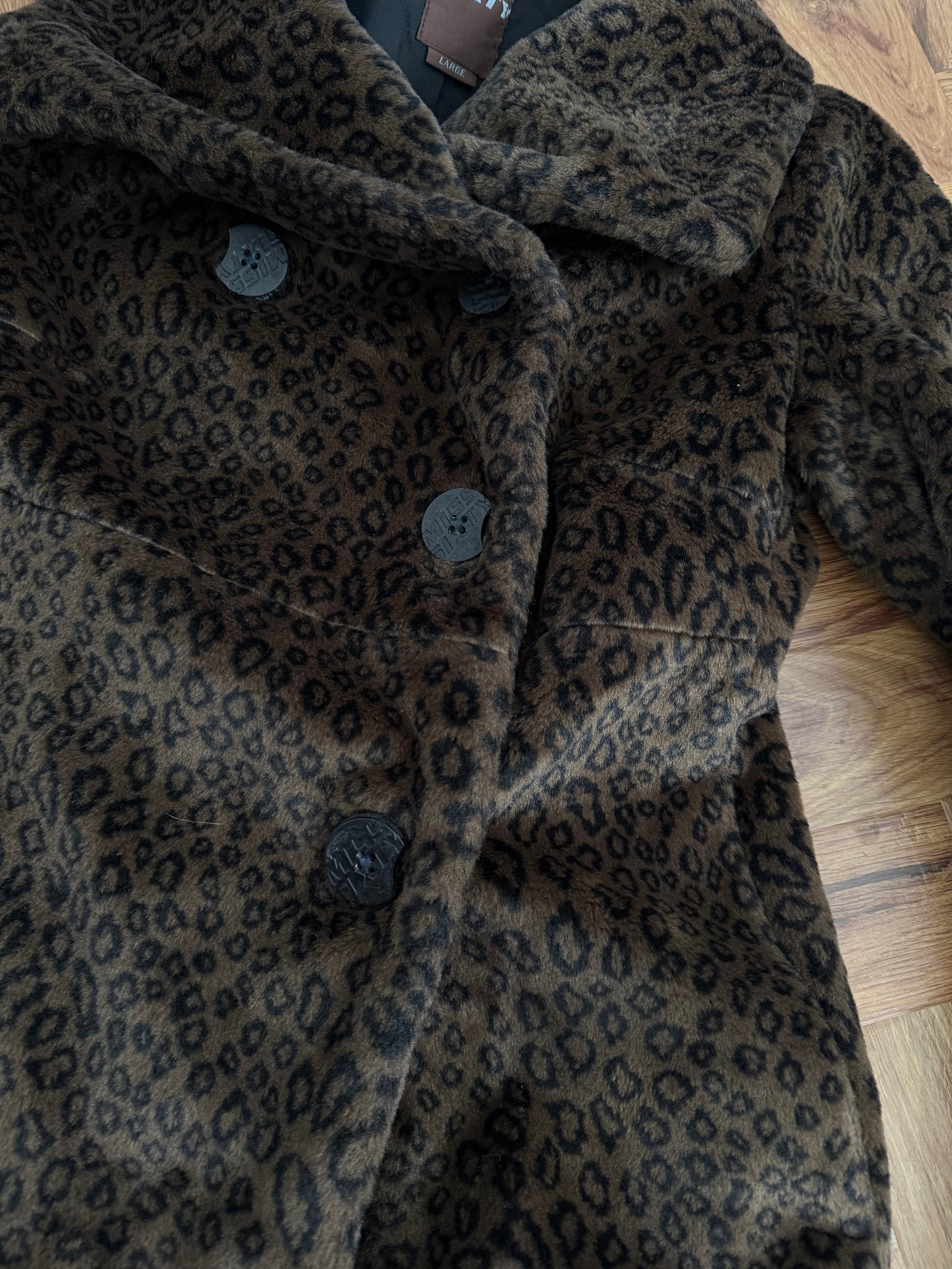 Miss Sixty Faux Fur Leopard Jacket (L)
