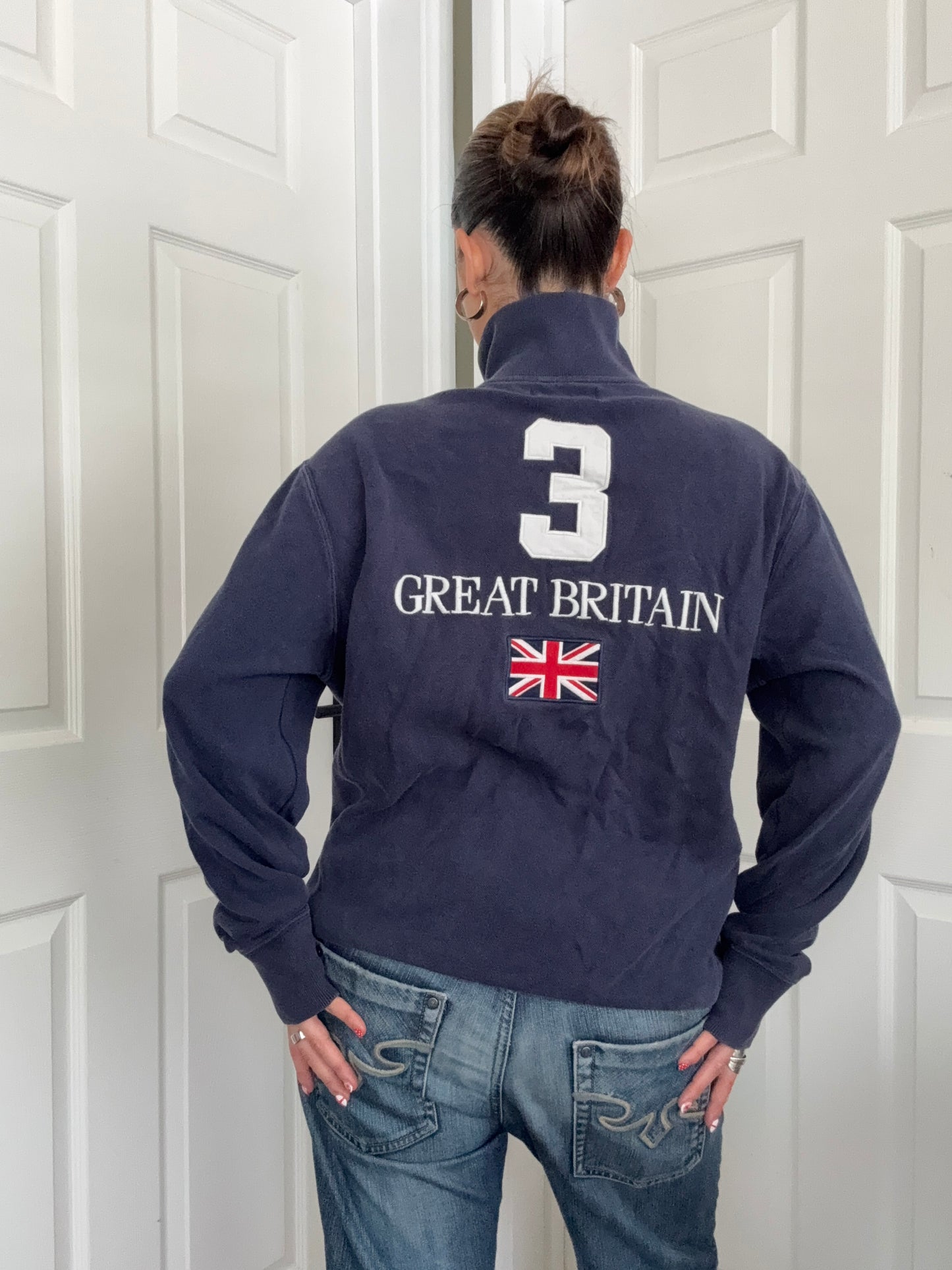 Vintage Ralph Lauren Great Britain Zip Jumper (L)