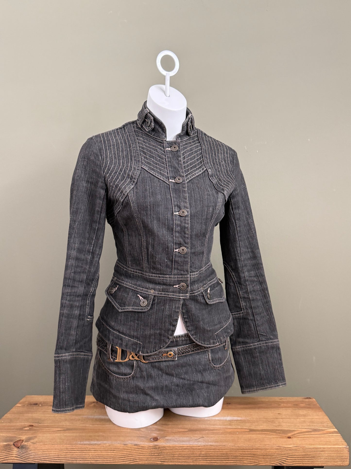 Karen Millen Denim Corset Jacket (UK12)