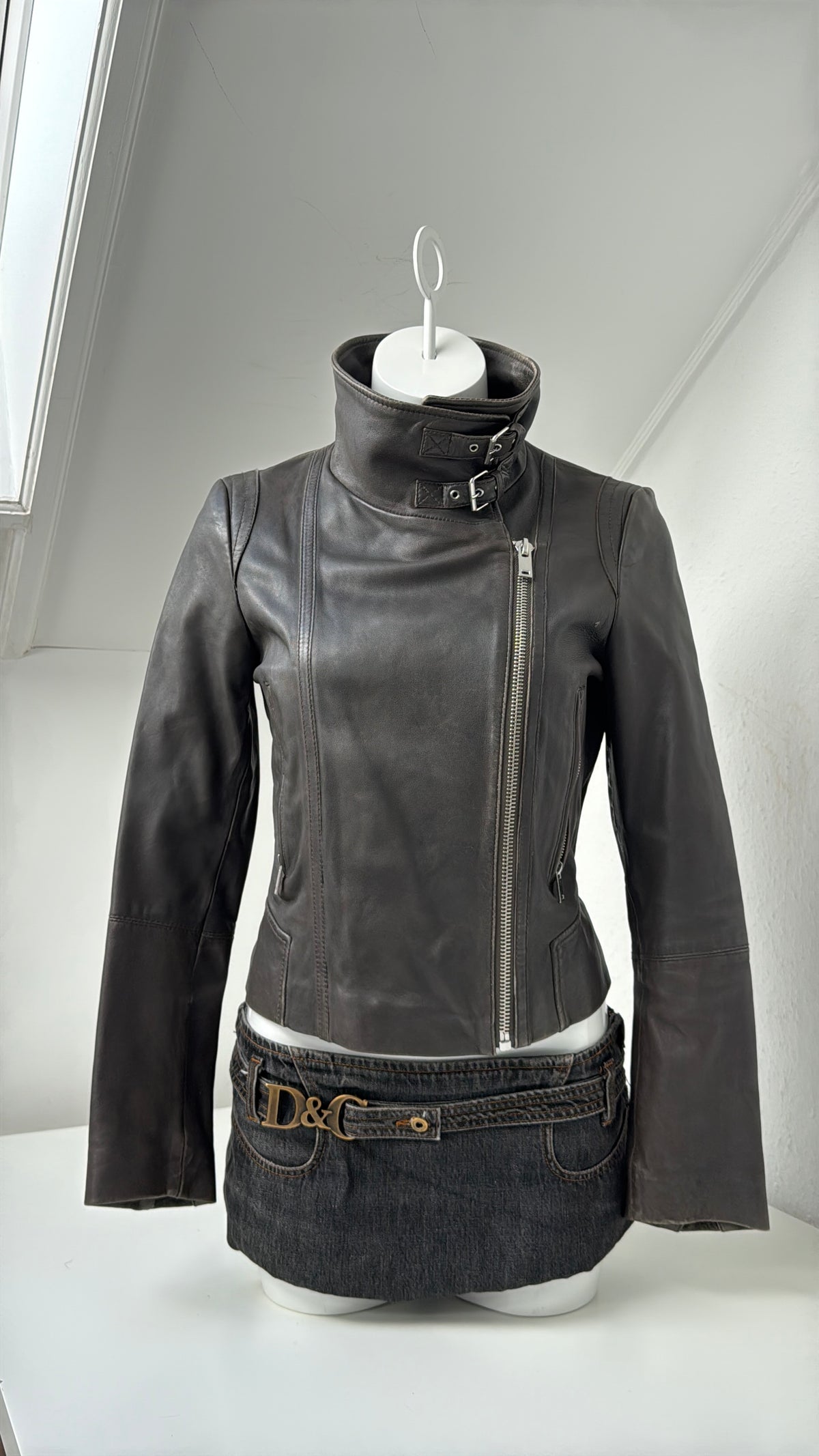 Leather Buckle Jacket (S)