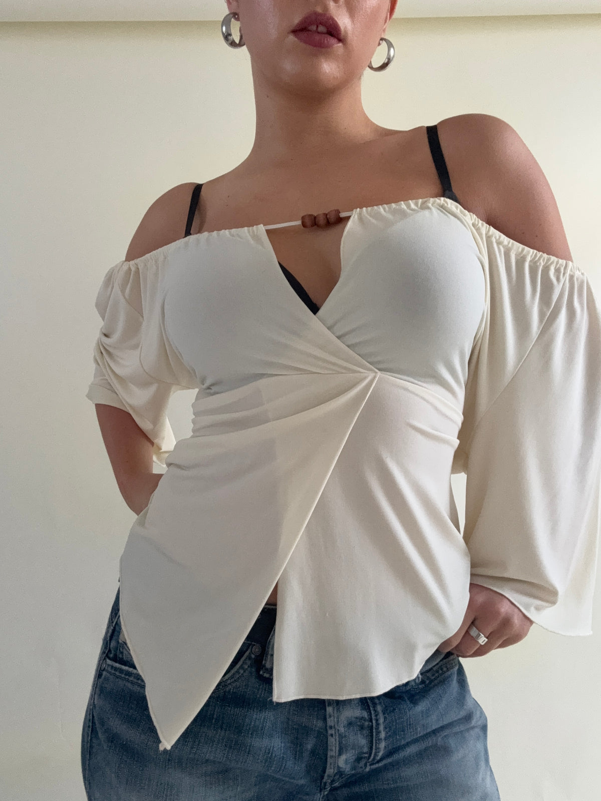 Off The Shoulder Tie Top (UK16)