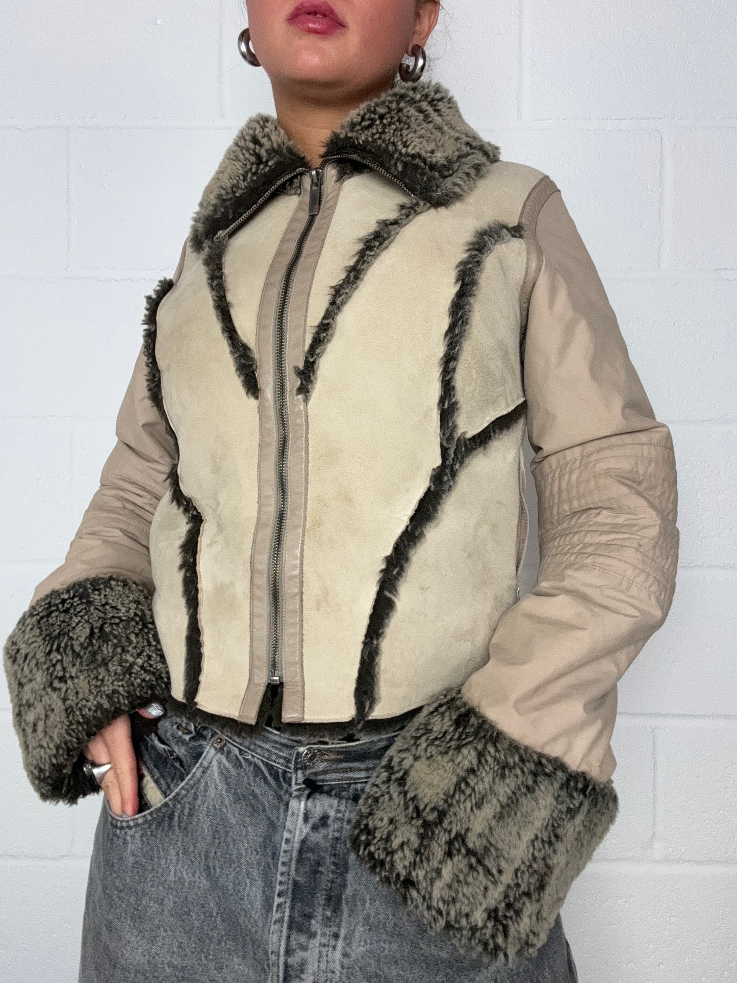 Y2K Faux Fur Fitted Jacket