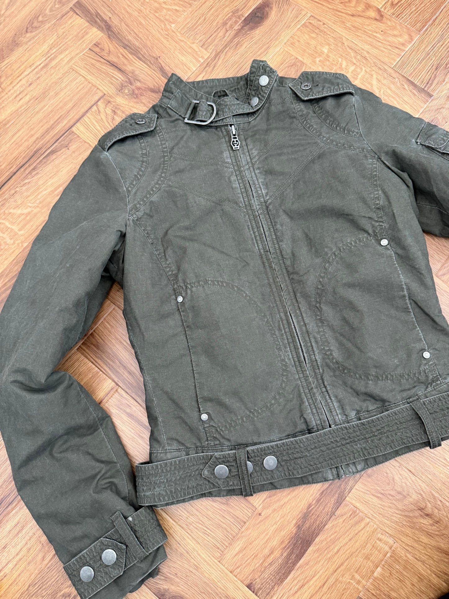 Khaki Diesel Biker Jacket (S)