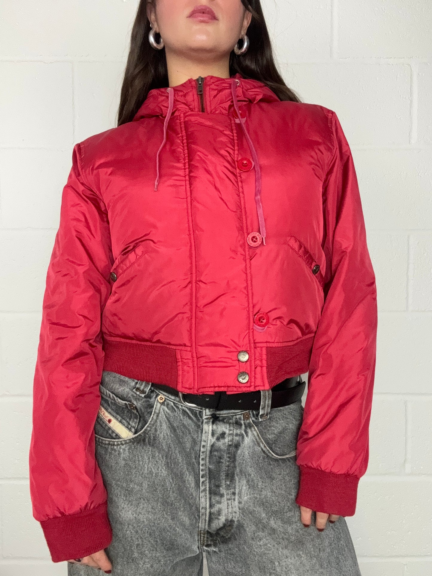 DKNY Red Puffer Jacket