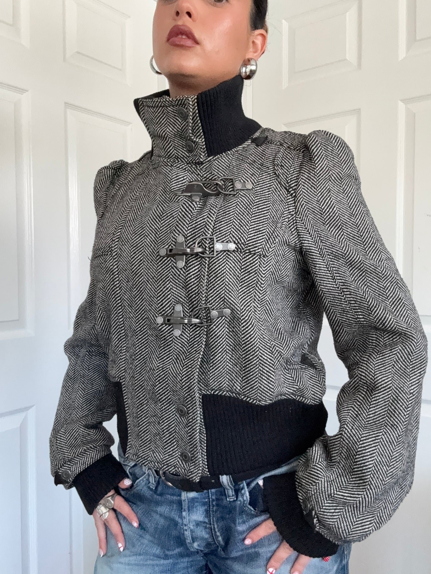 Funnel Neck Y2K Jacket (UK14)