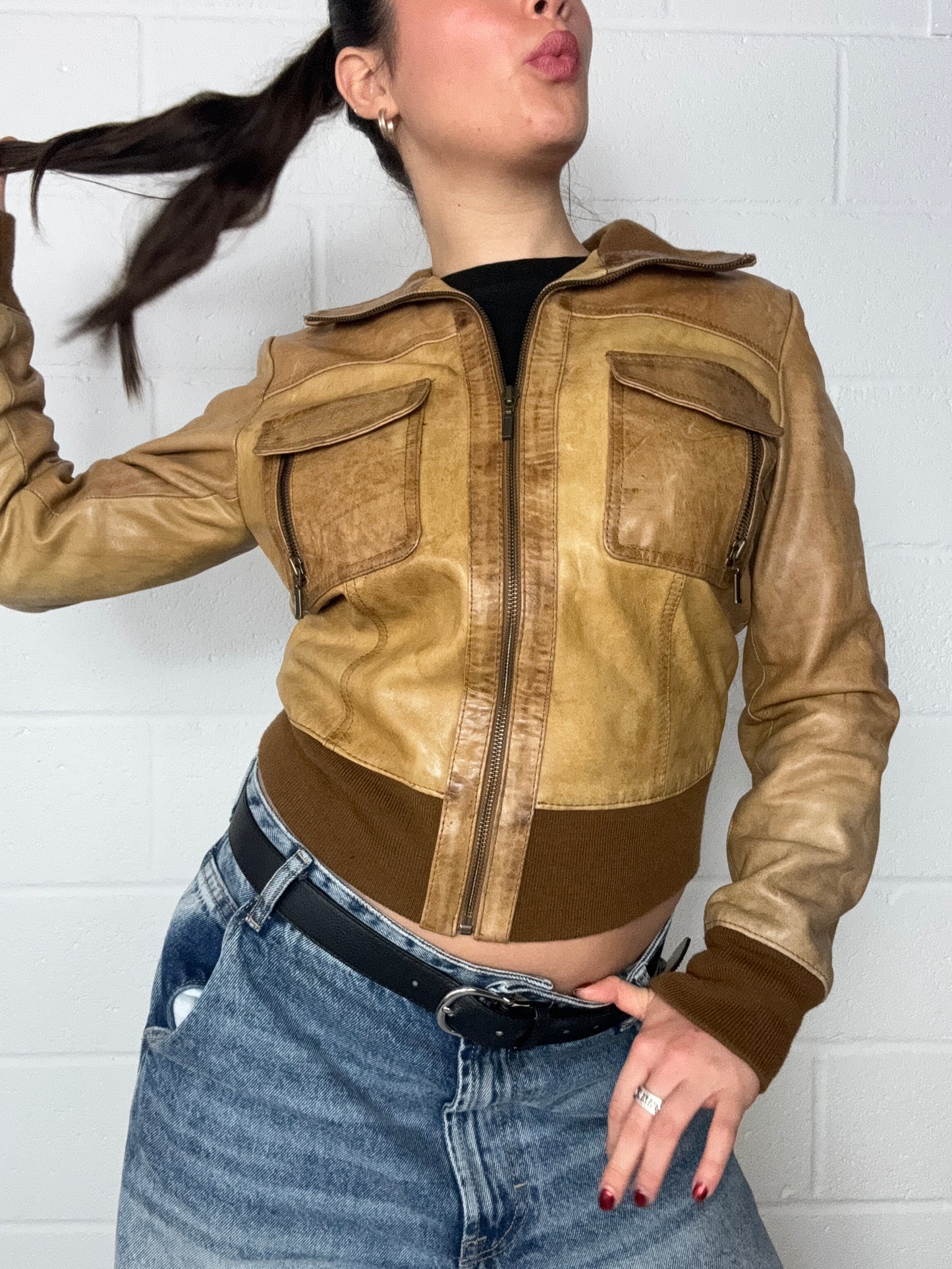 Vintage Leather Jacket (UK10)