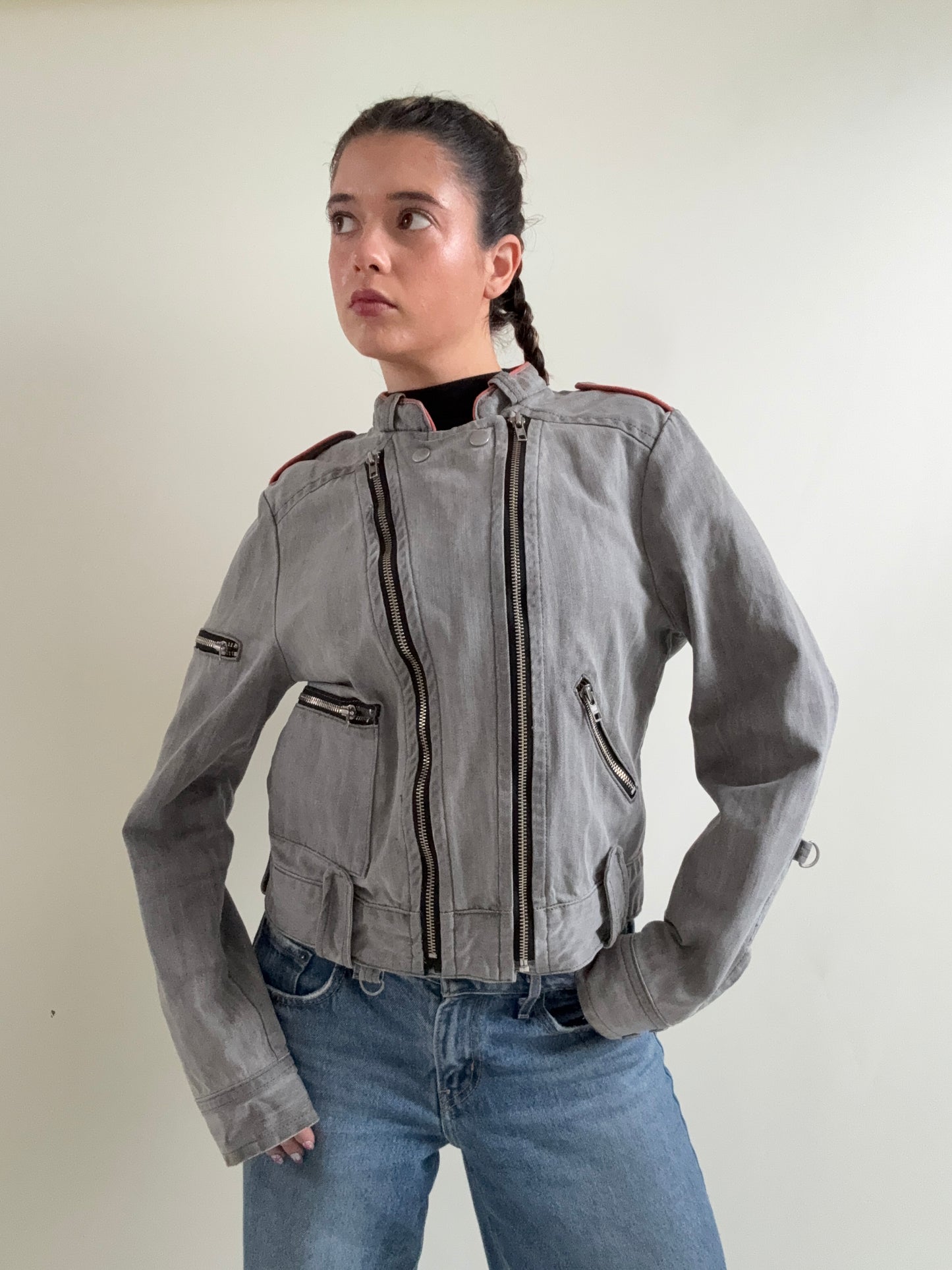 Y2K Biker Jacket (UK14)