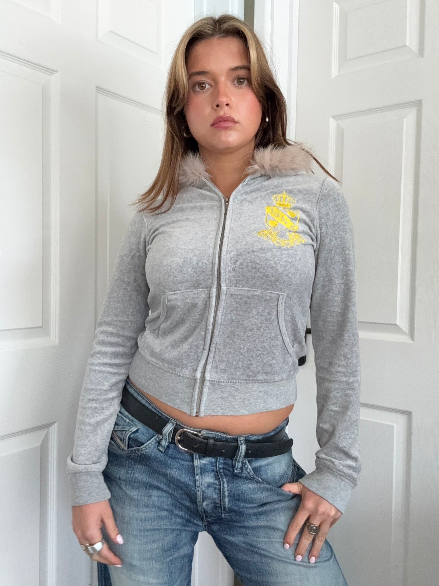 Juicy Couture Velour Zip Hoodie (M)