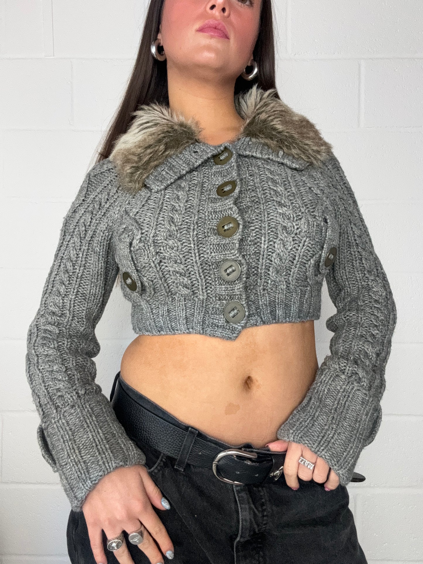 Knitted Cropped Jumper