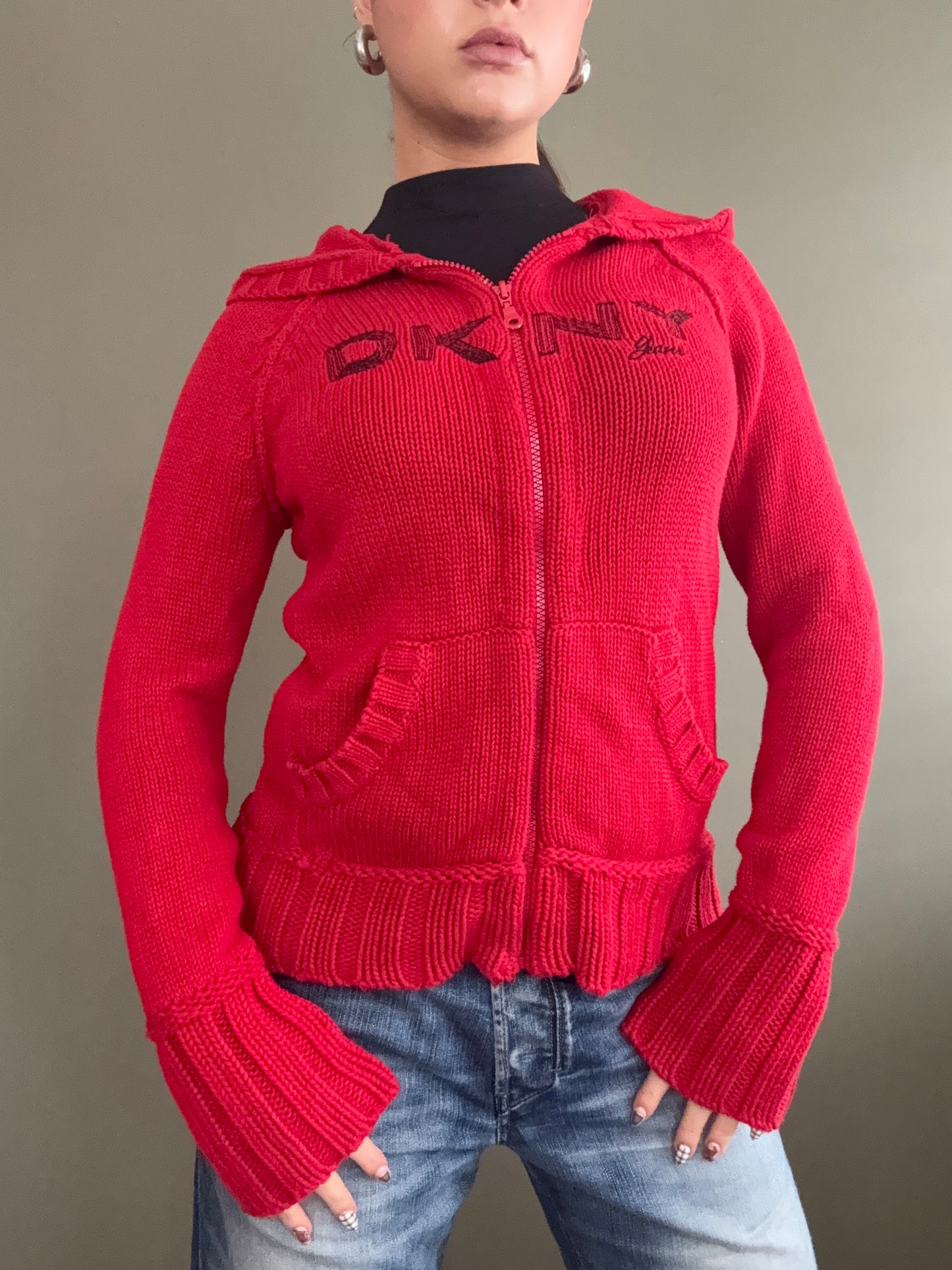 DKNY Knit Zip Jumper (L)