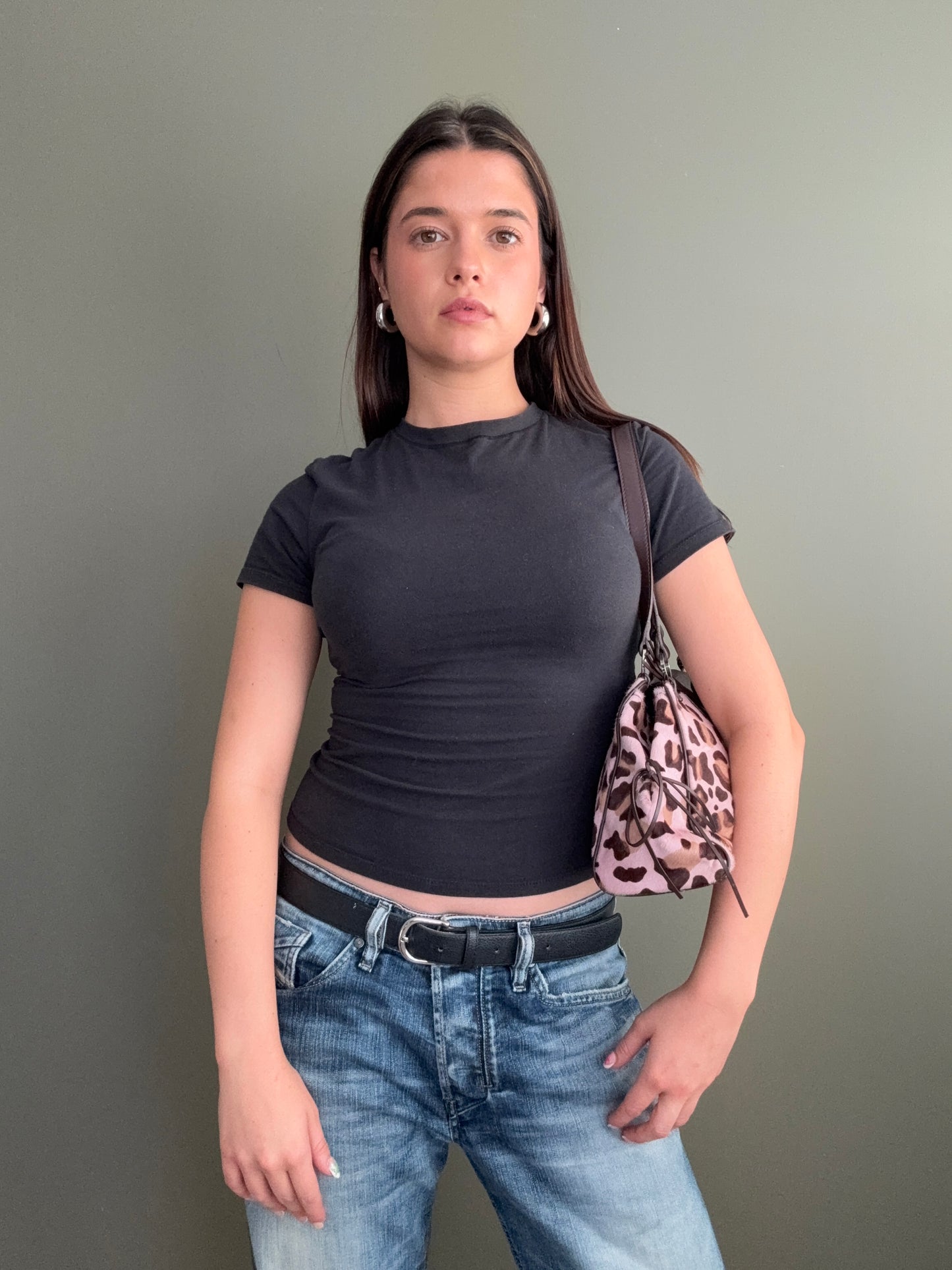 Karen Millen Leopard Shoulder Bag