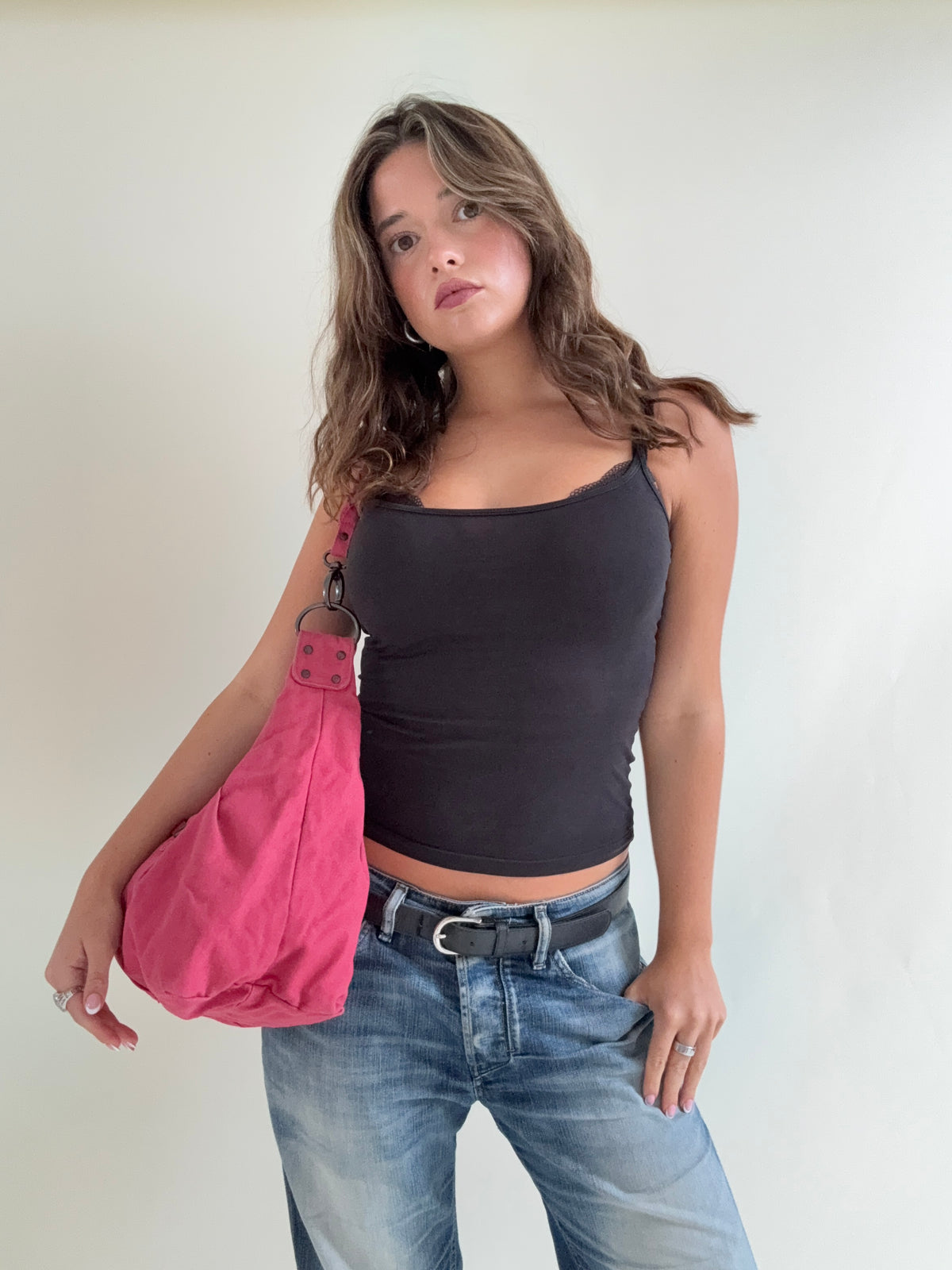 Vintage Diesel Pink Slouchy Handbag