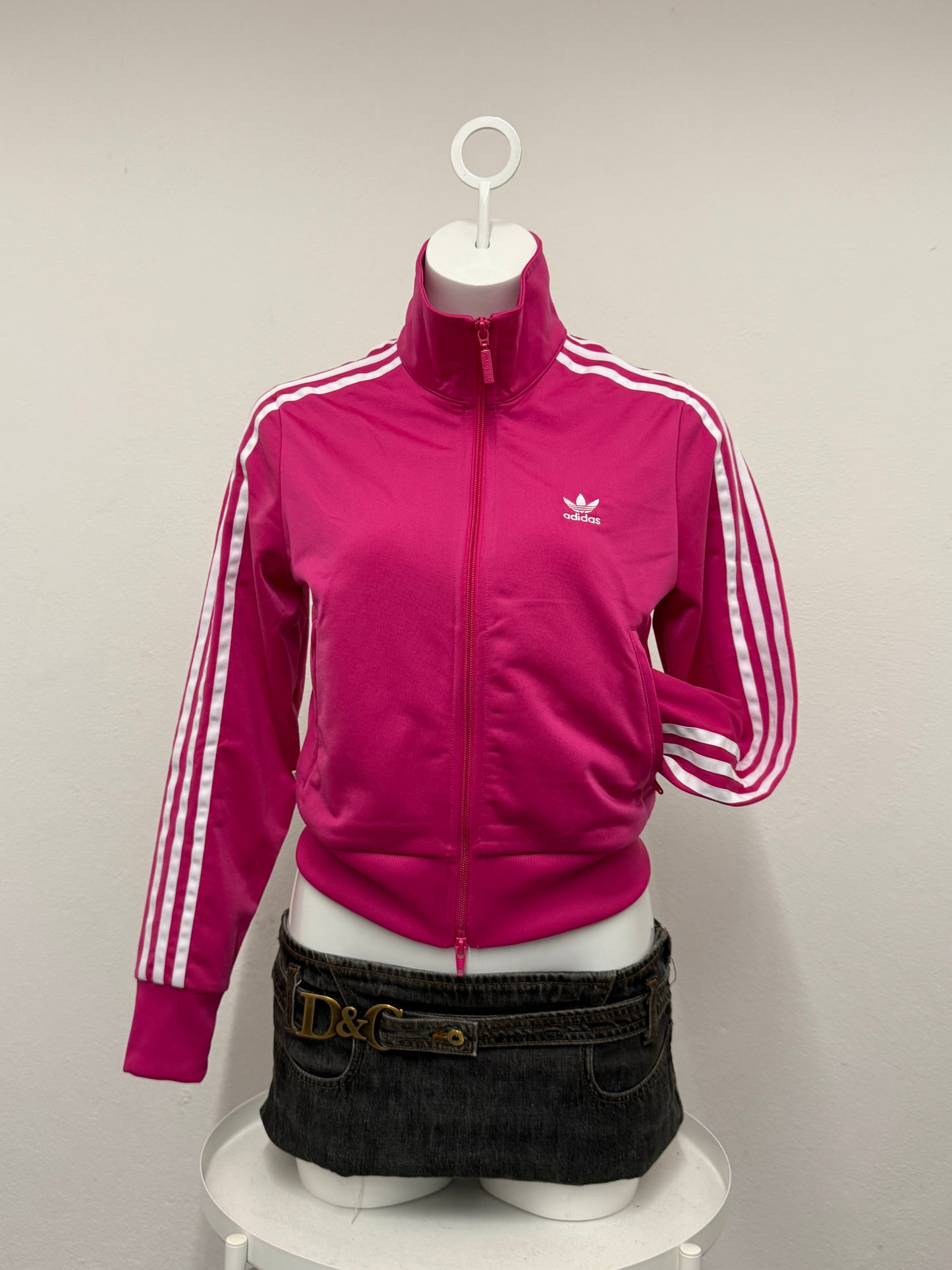Pink Adidas Tracksuit Top (UK10)