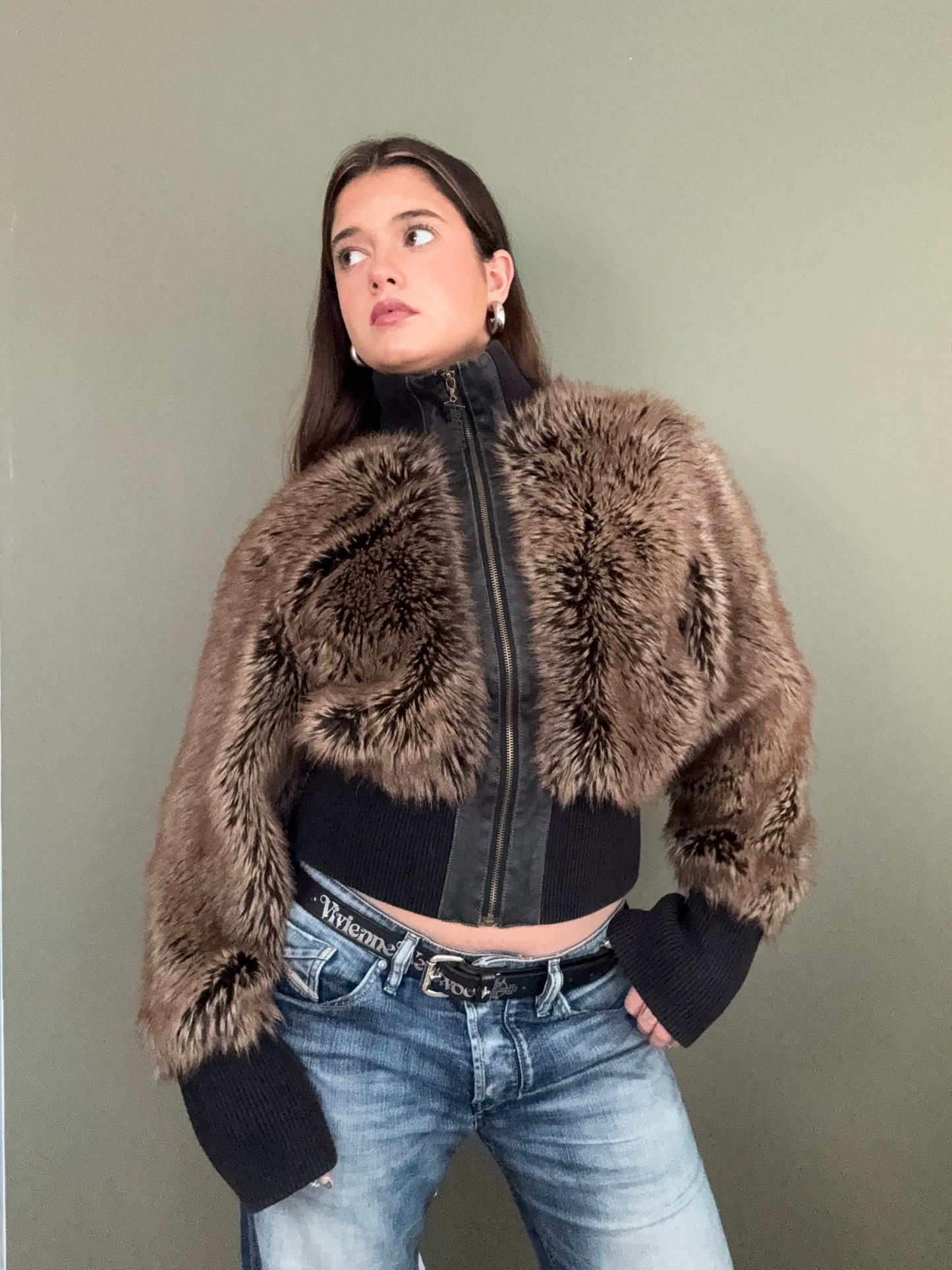 Faux Fur Firetrap Jacket (M)