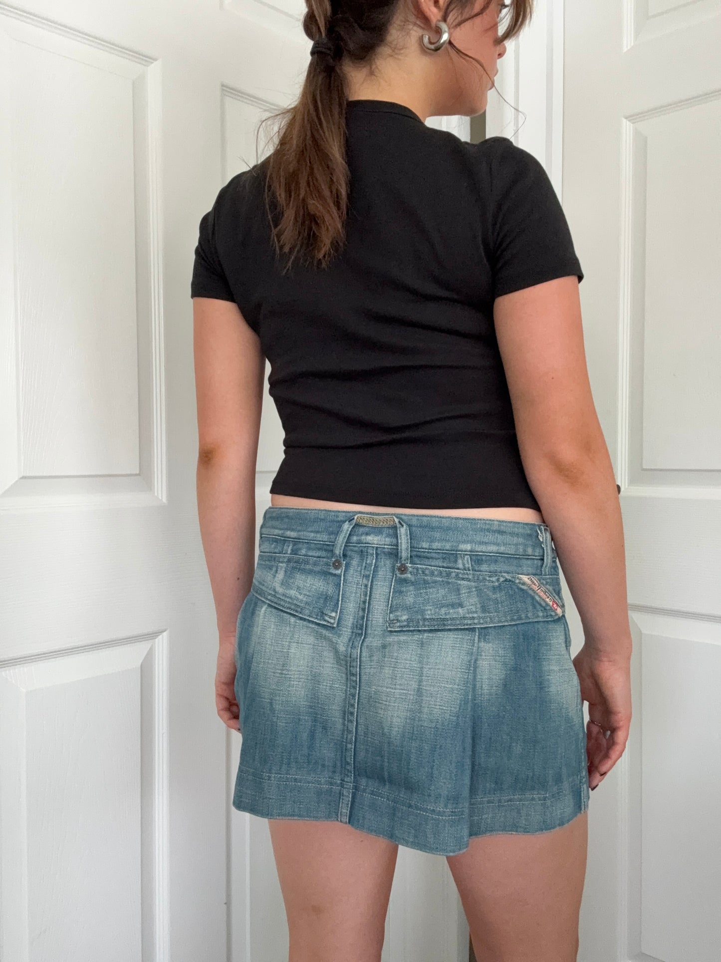 Diesel Wrap Denim Skirt (28)