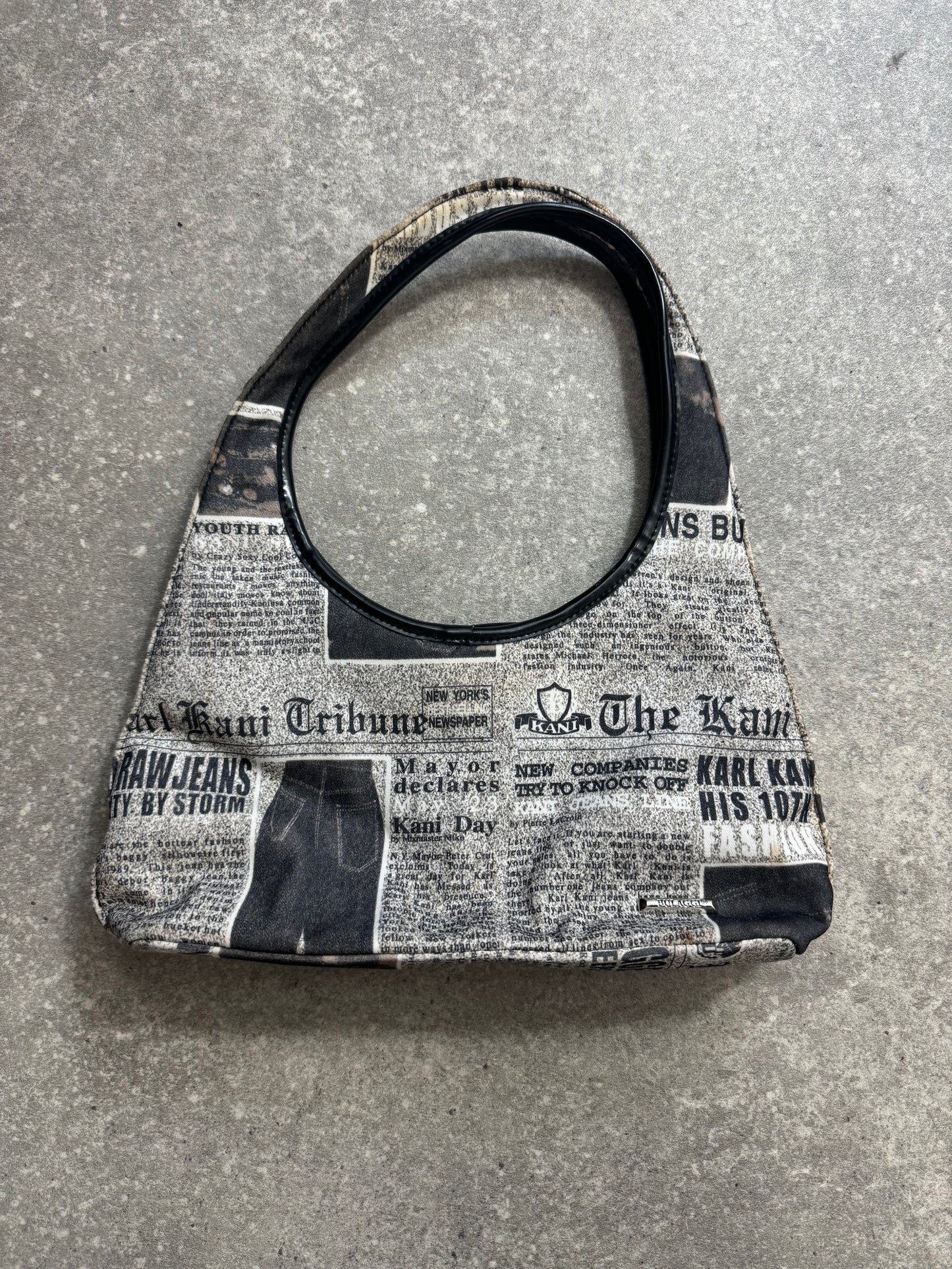 Bulaggi Newspaper Print Shoulder  Bag