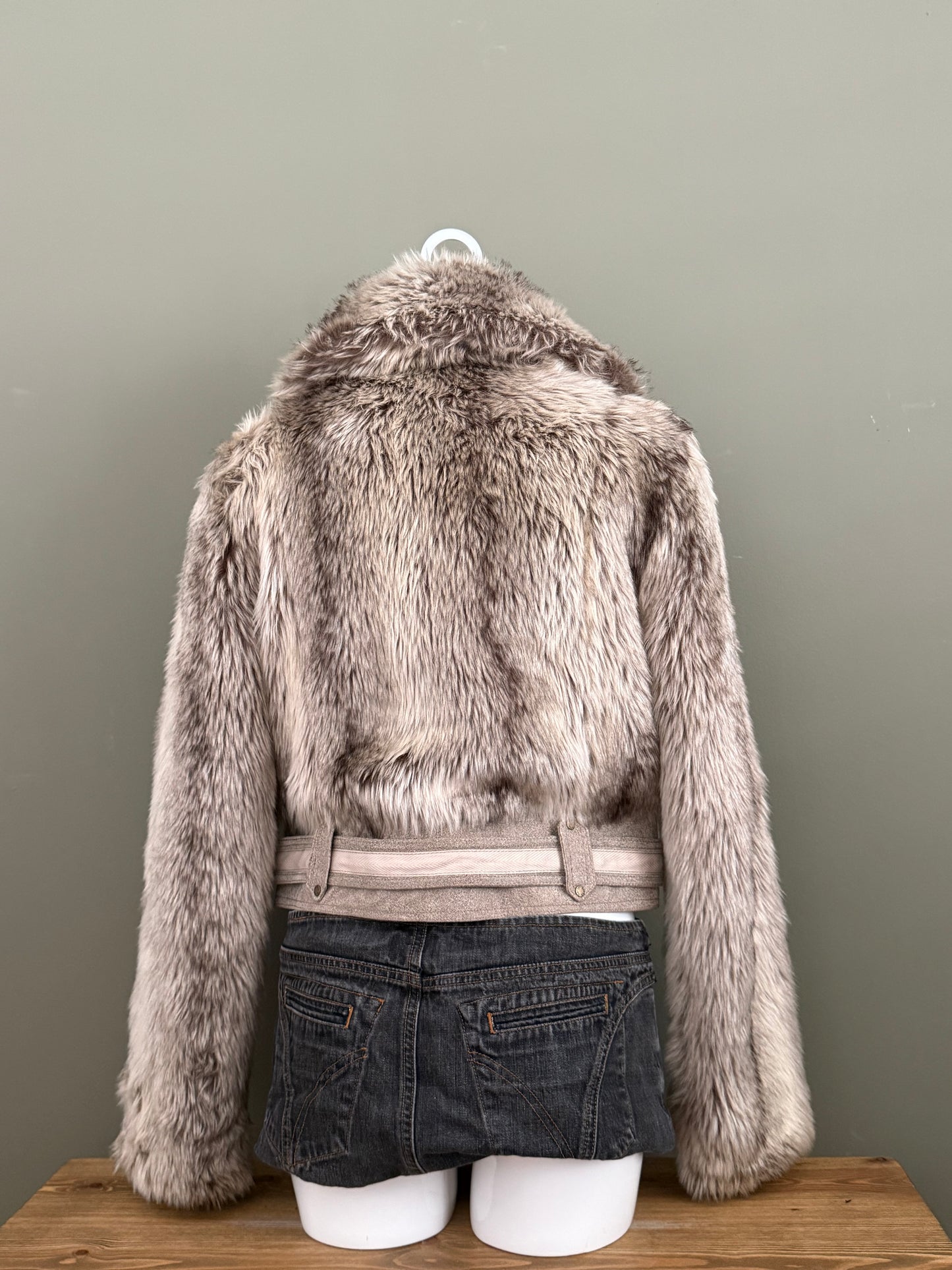 Faux Fur Bomber Jacket (UK14)