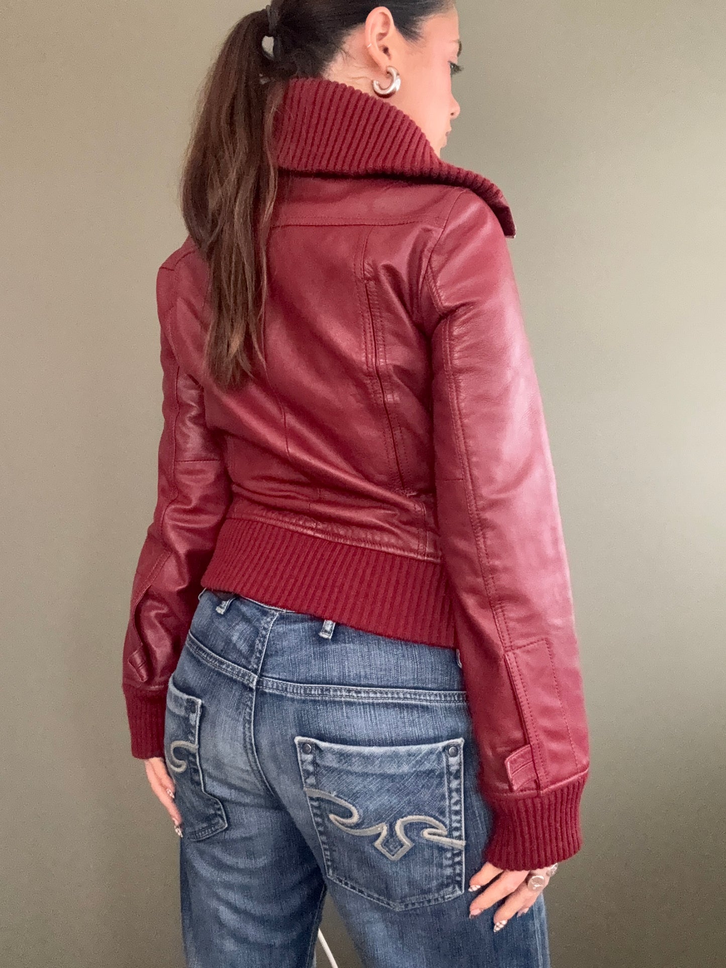 Red Leather Jacket (S)