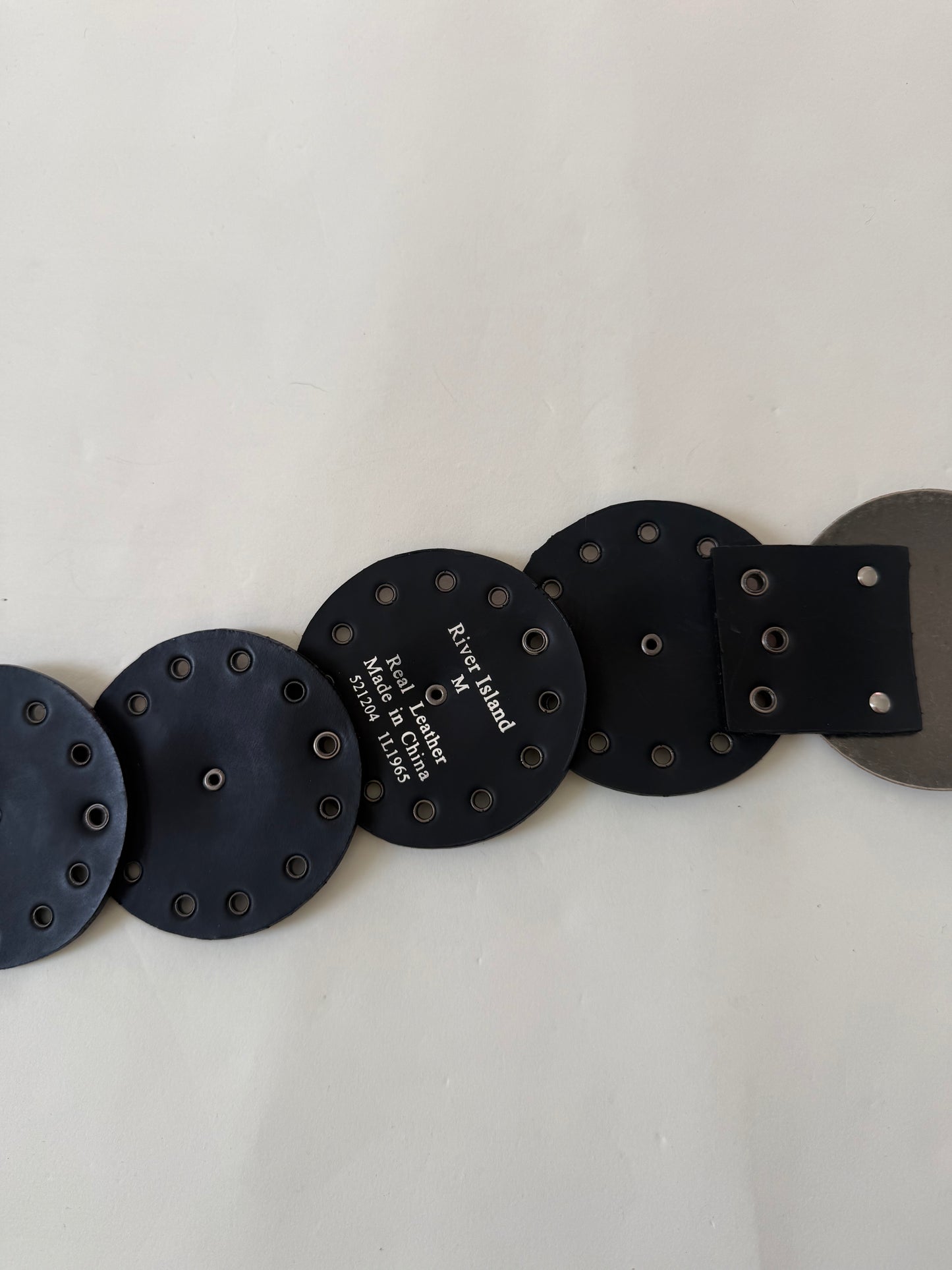Leather Studded Circle Belt (M)