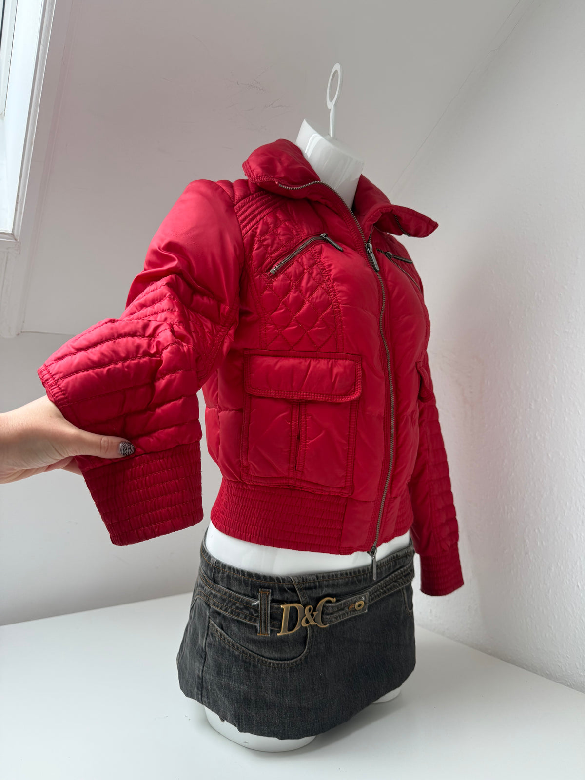 Vintage Armani Red Puffer Jacket (S)