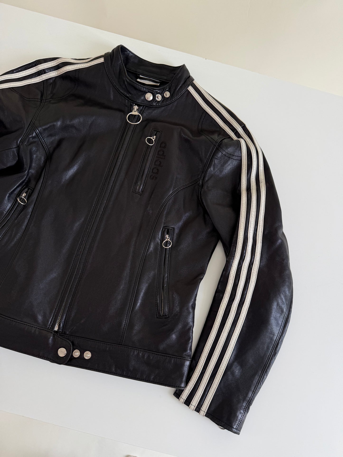 Vintage Adidas Leather Jacket (UK10)