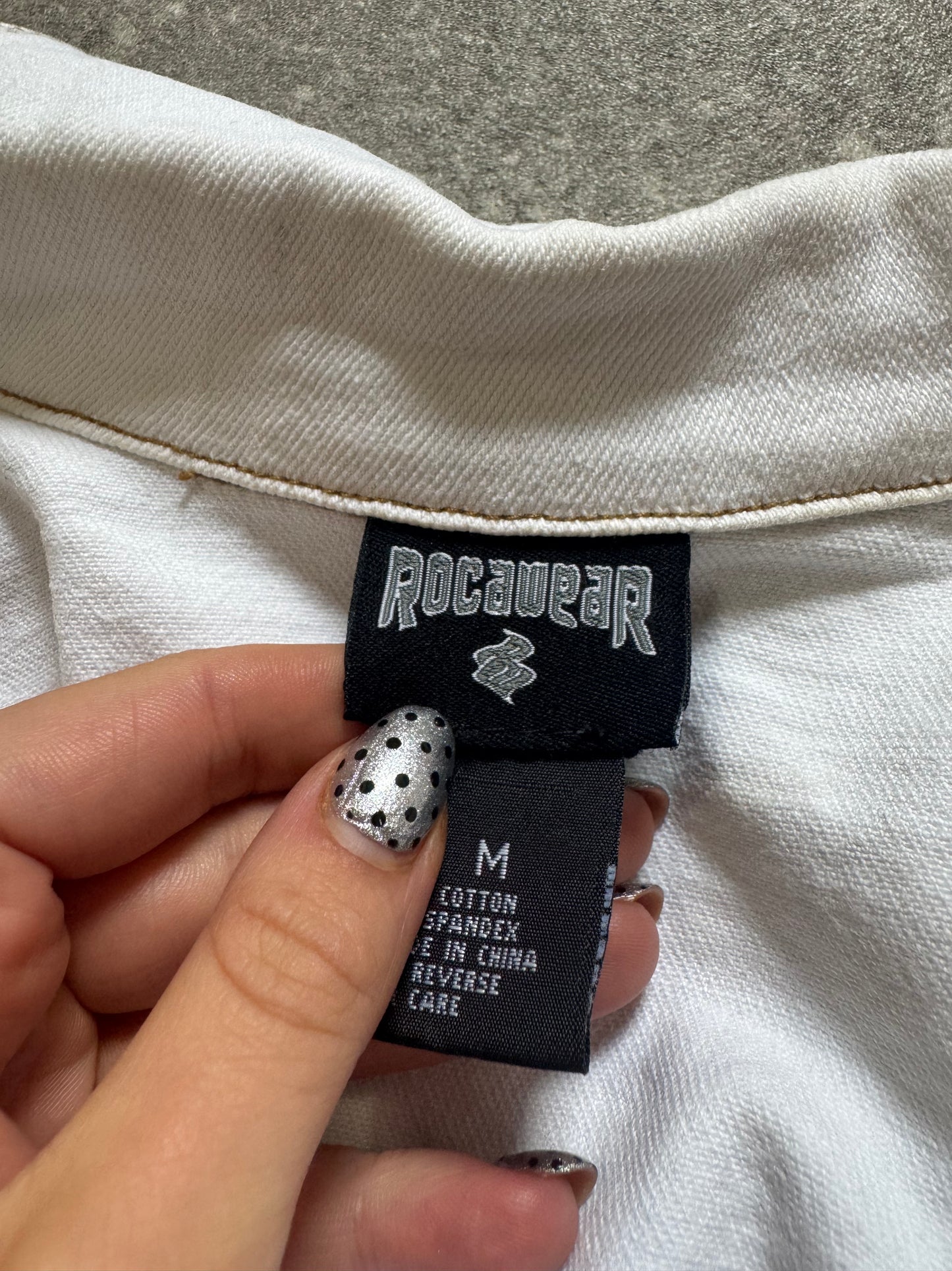 Rocawear White Denim Jacket (M)