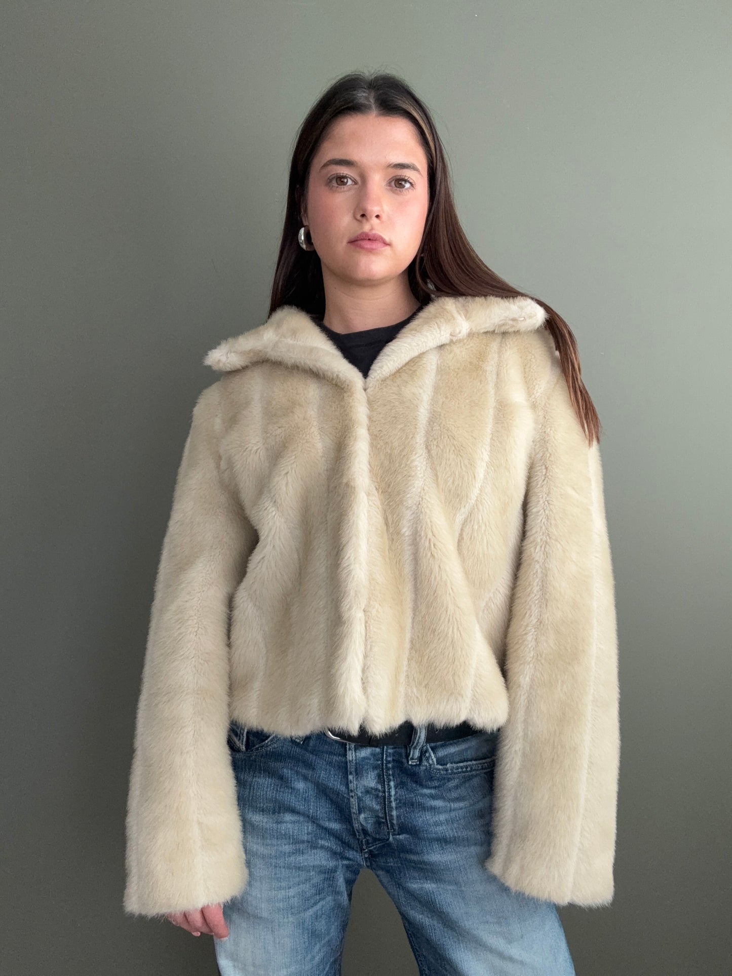 Faux Fur Jacket (M)