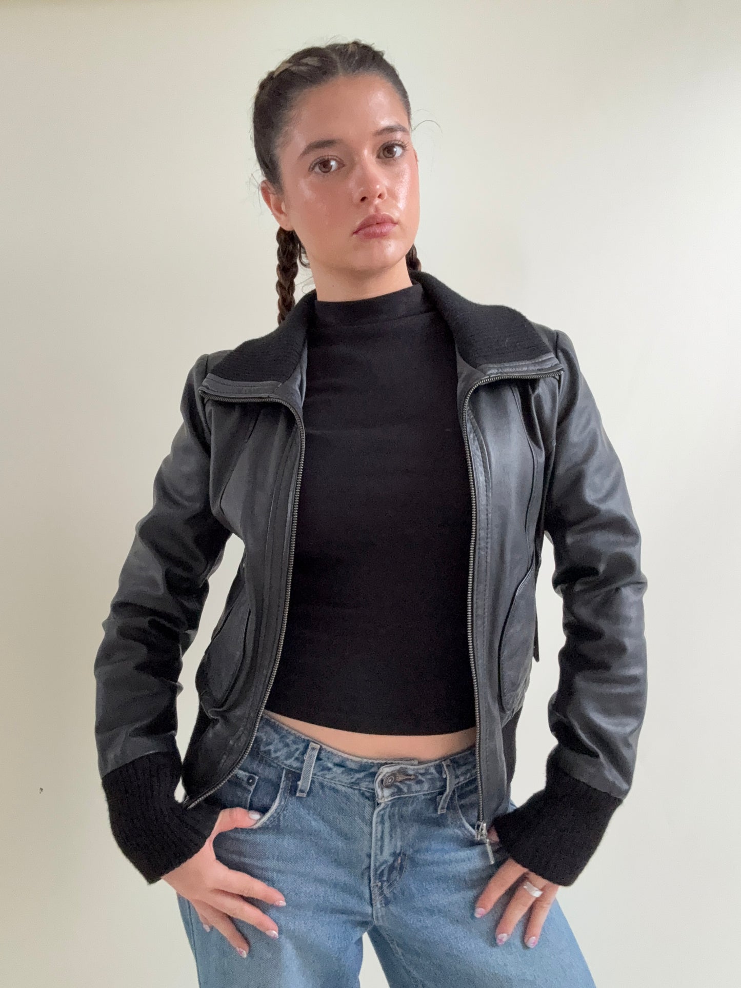 Oasis Leather Jacket (UK12)