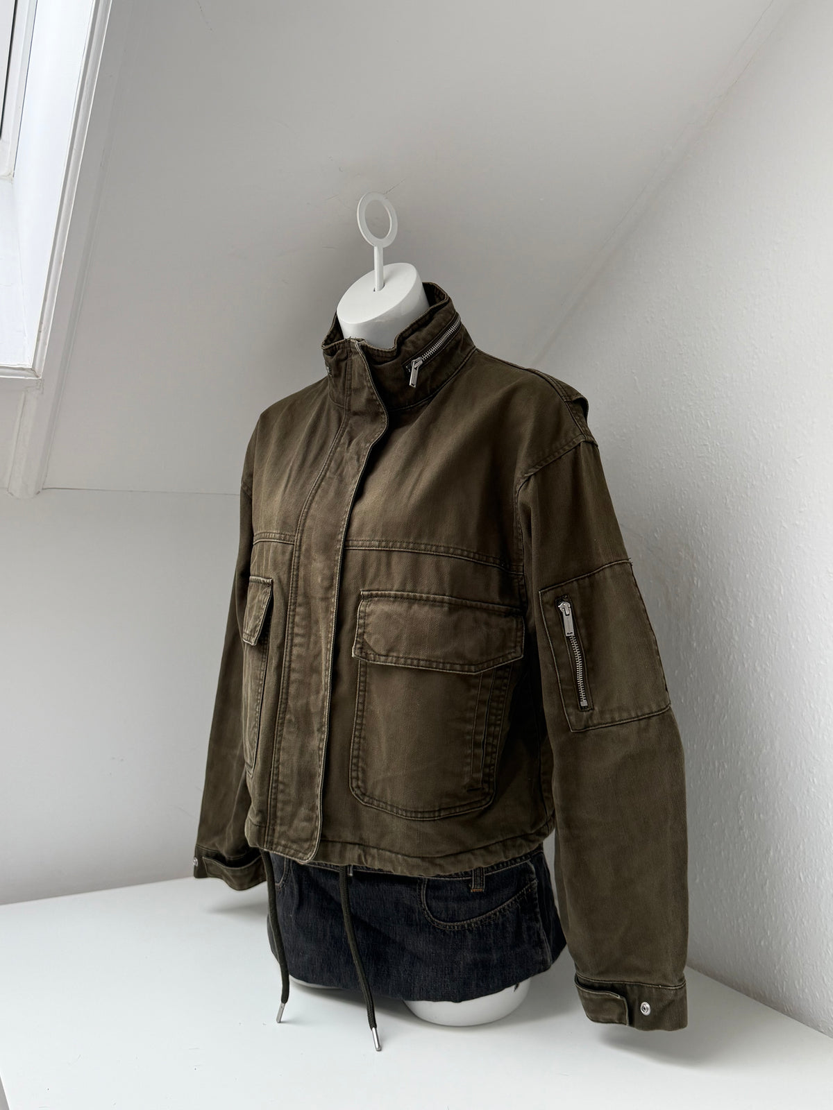 Superdry Khaki Cargo Jacket (UK10)