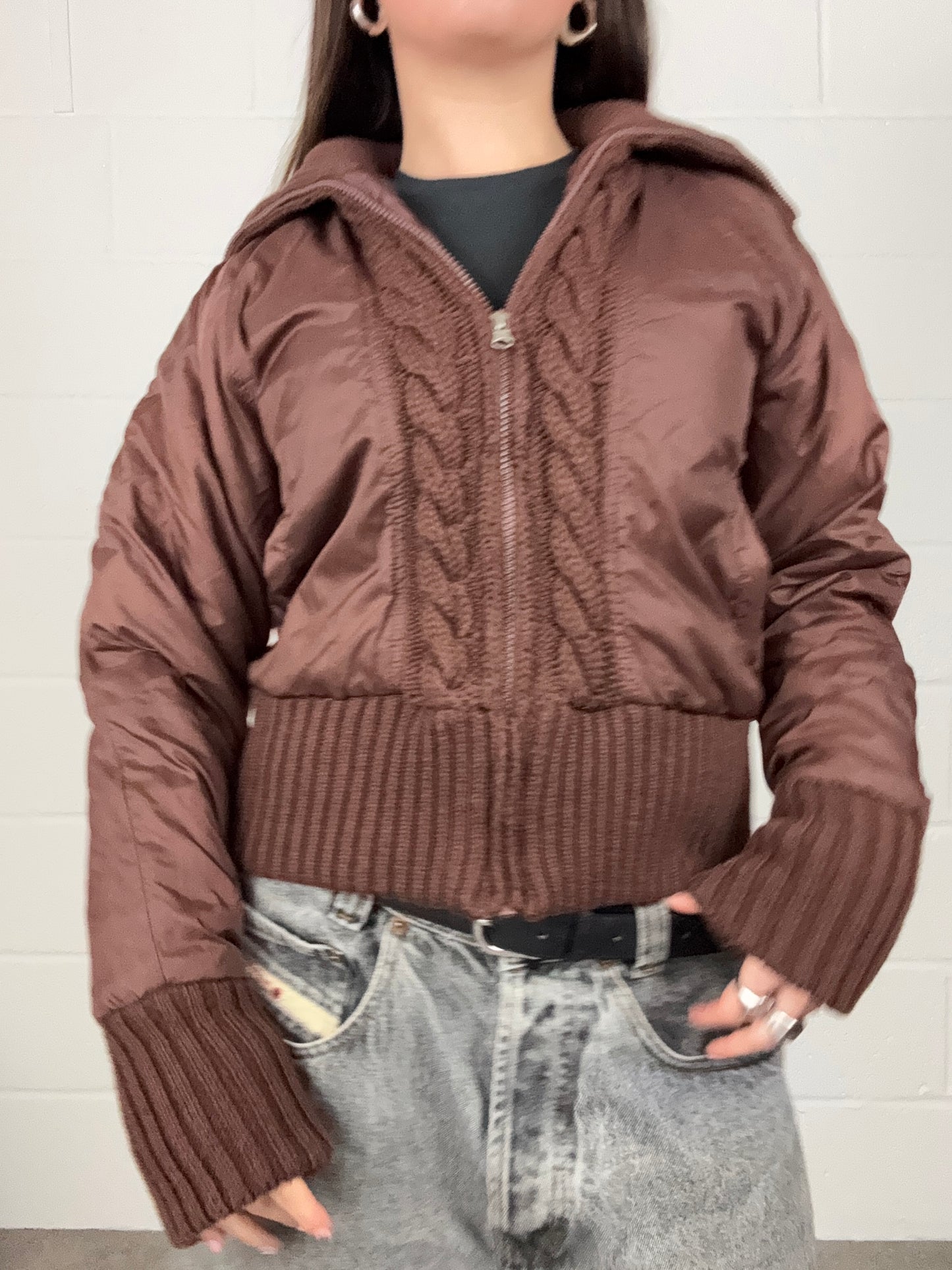 Brown Bomber Jacket (M)