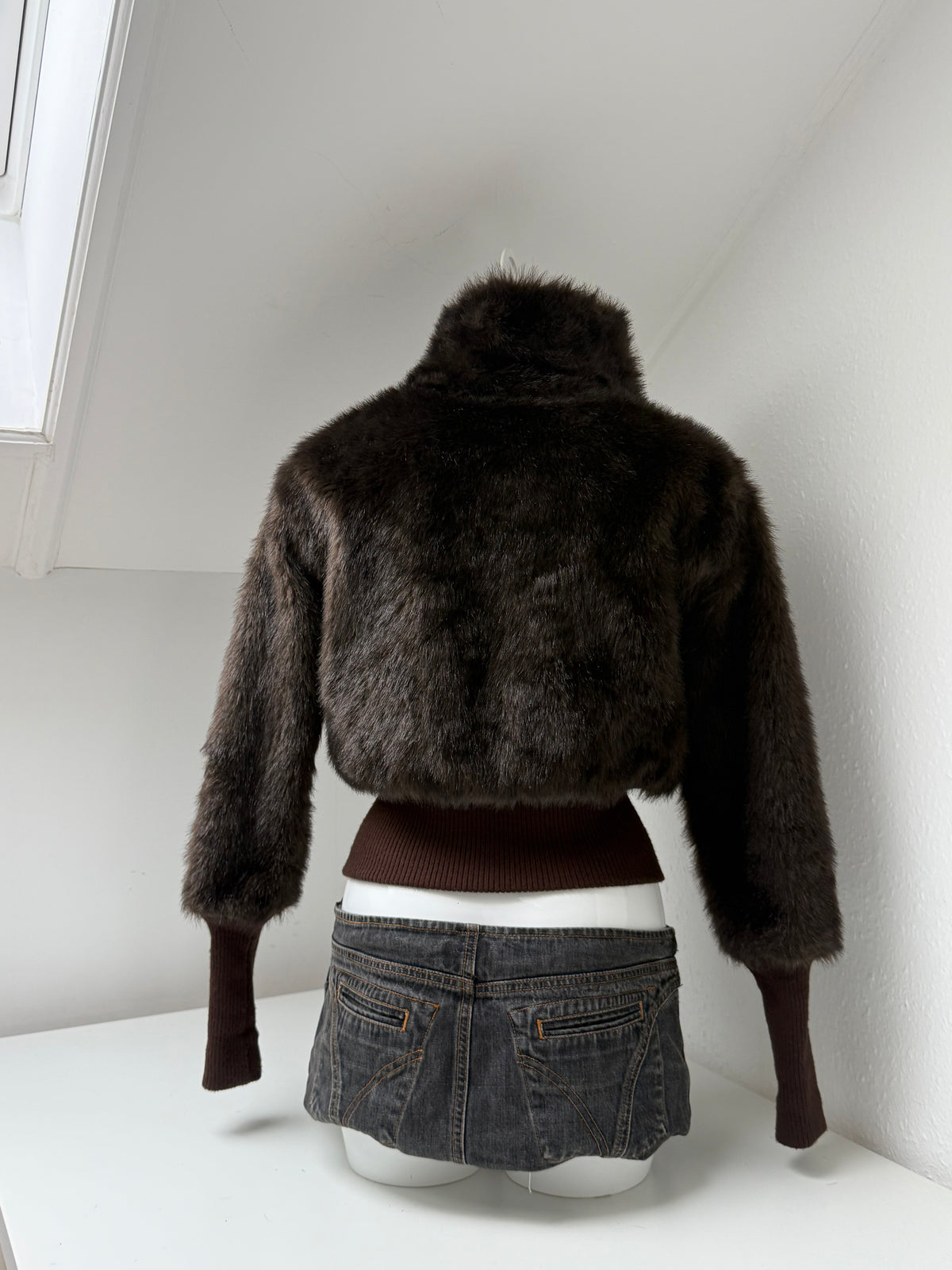 Morgan De Toi Faux Fur Bomber Jacket (S)