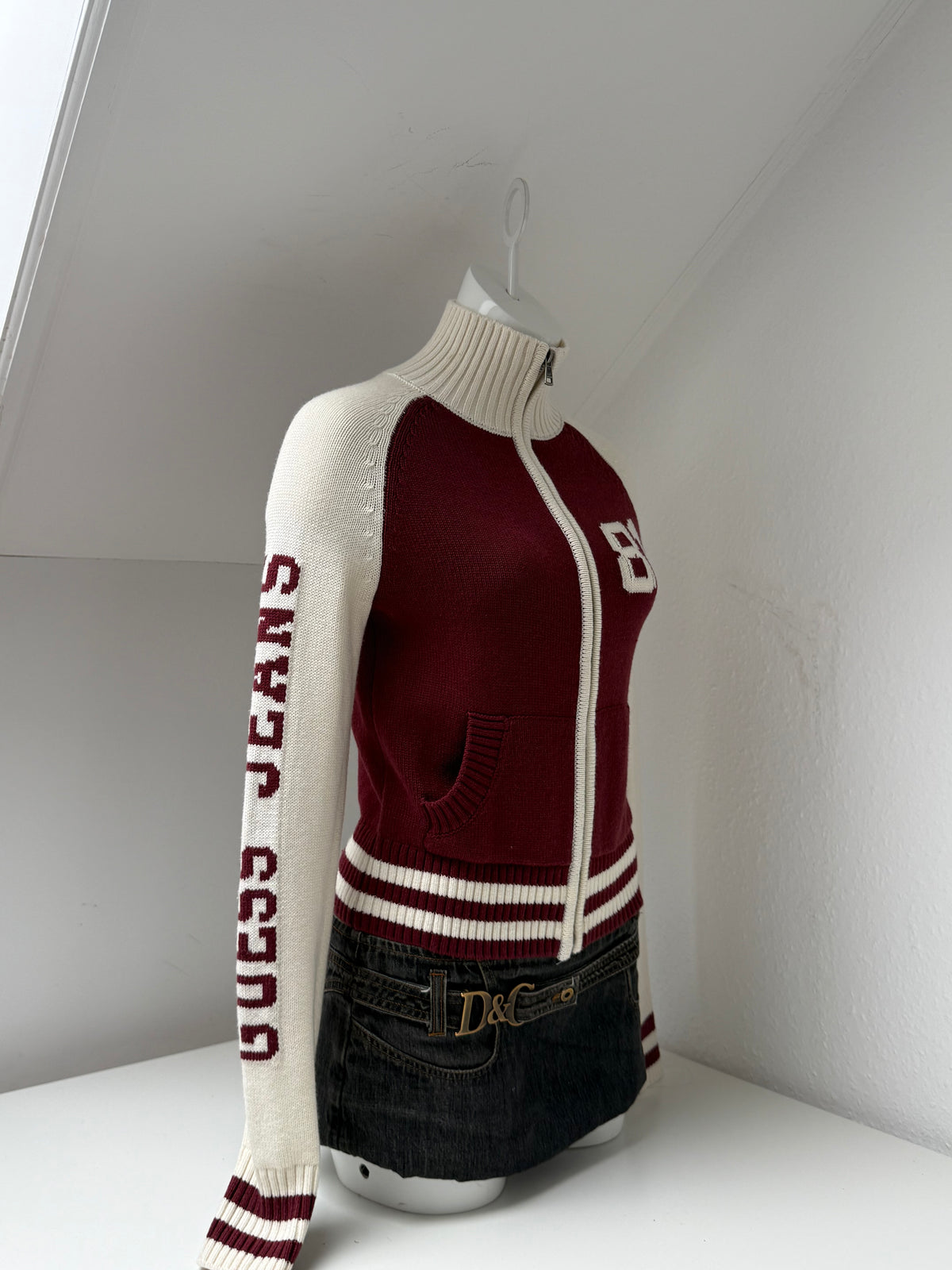 Guess Knitted Zip Jumper (S)