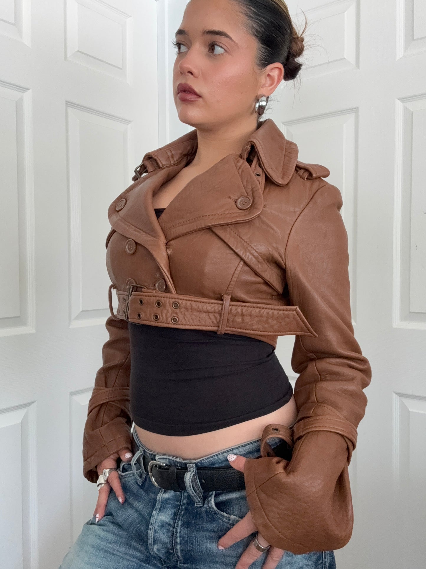 Allsaints Leather 2 in 1 Jacket (UK10)