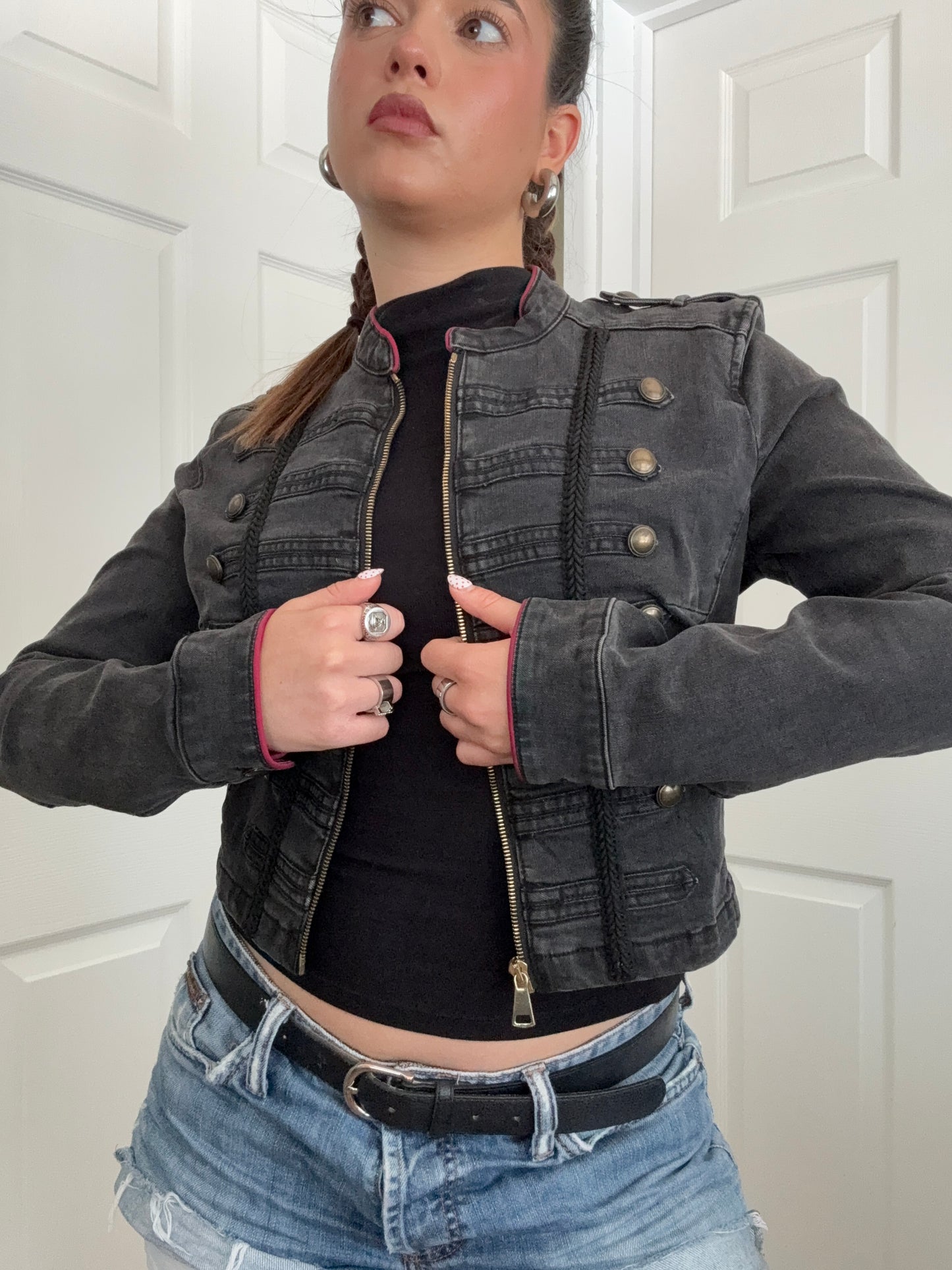 Guess Cropped Military Jacket (M)