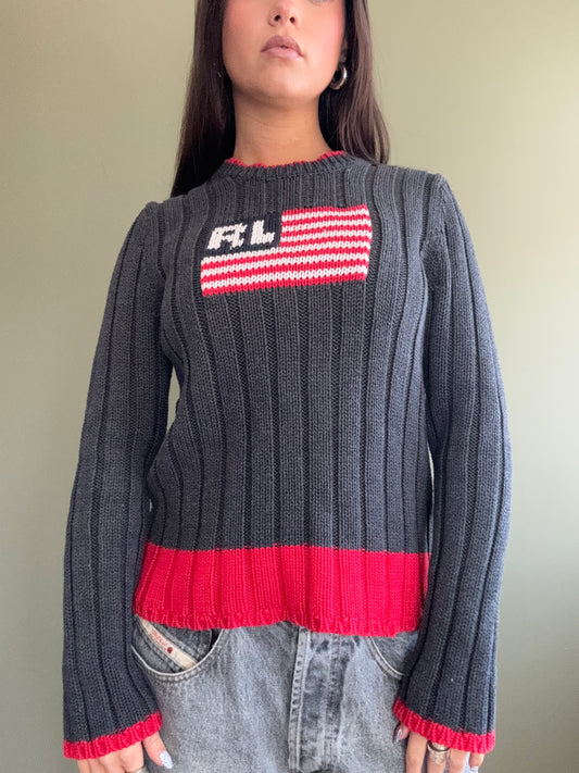 Ralph Lauren Flag Knit Jumper (L)