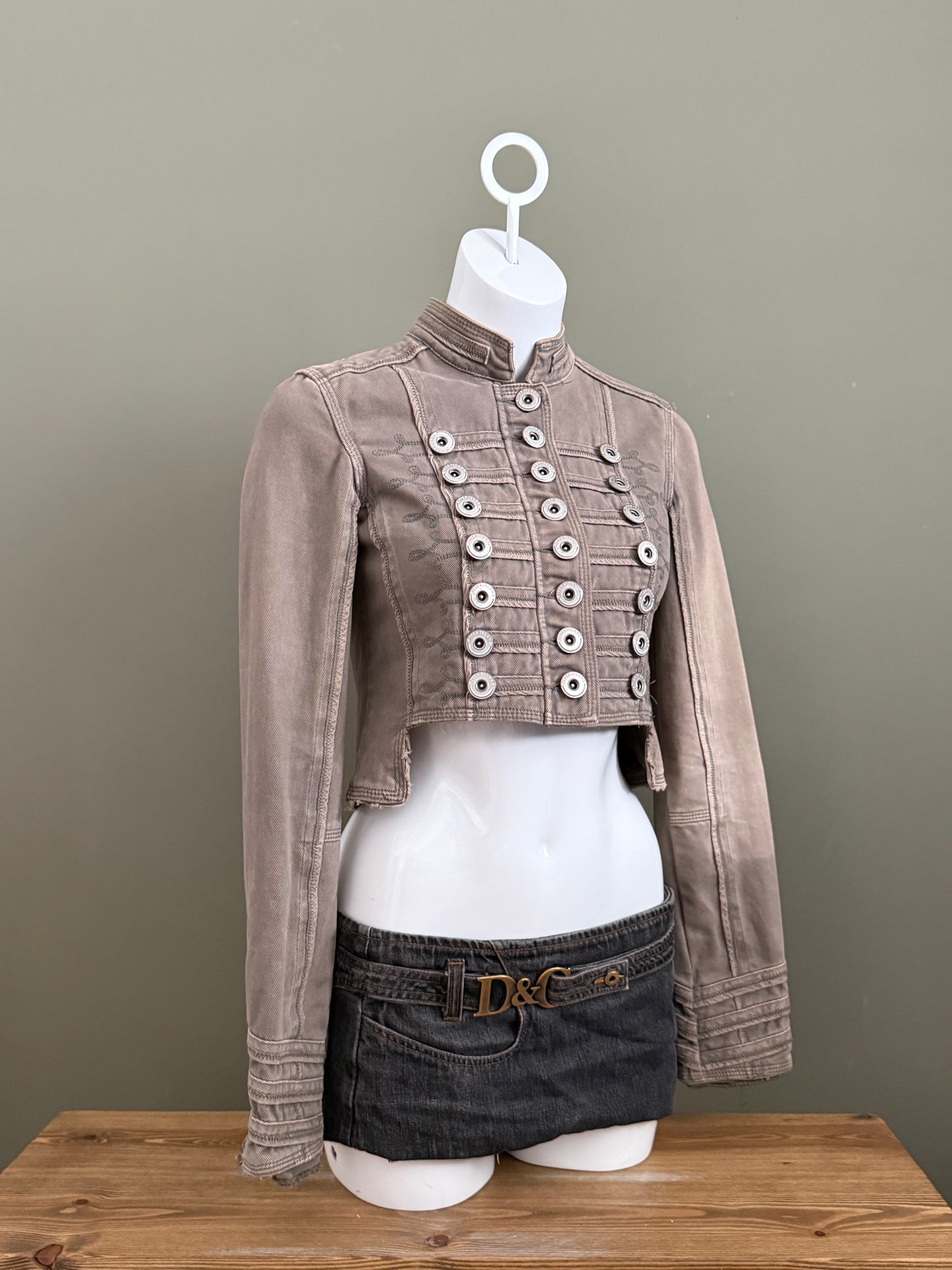 Cropped Military Cargo Jacket (UK10)