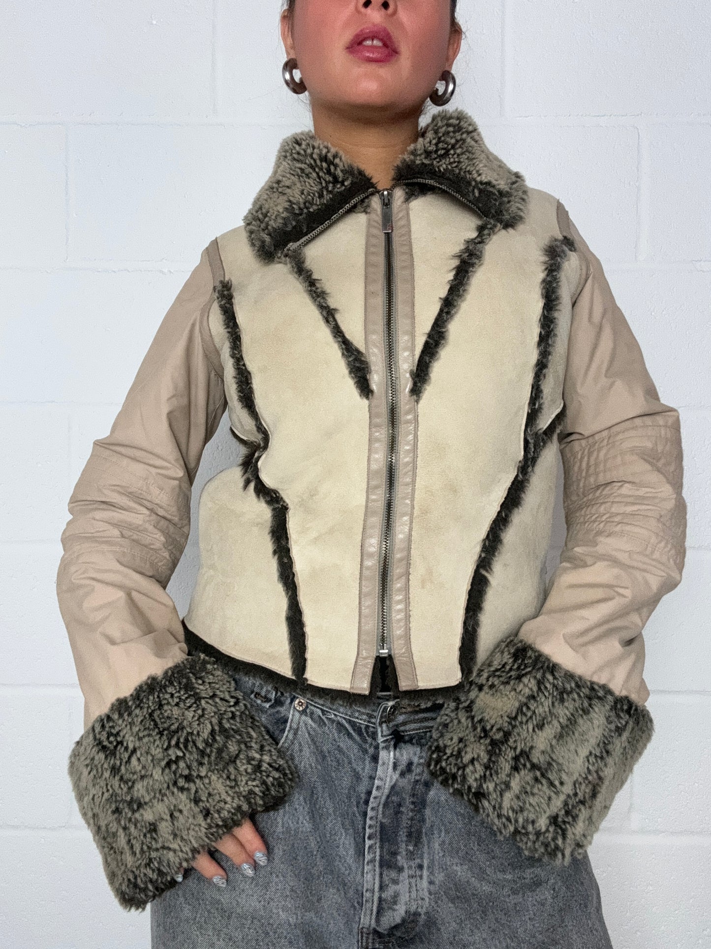 Y2K Faux Fur Fitted Jacket