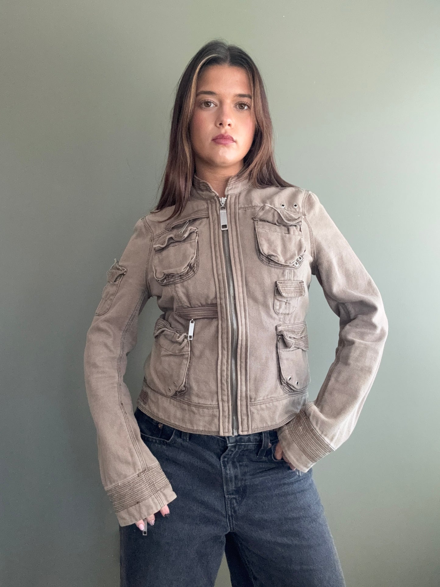Y2K Cargo Jacket (UK12)
