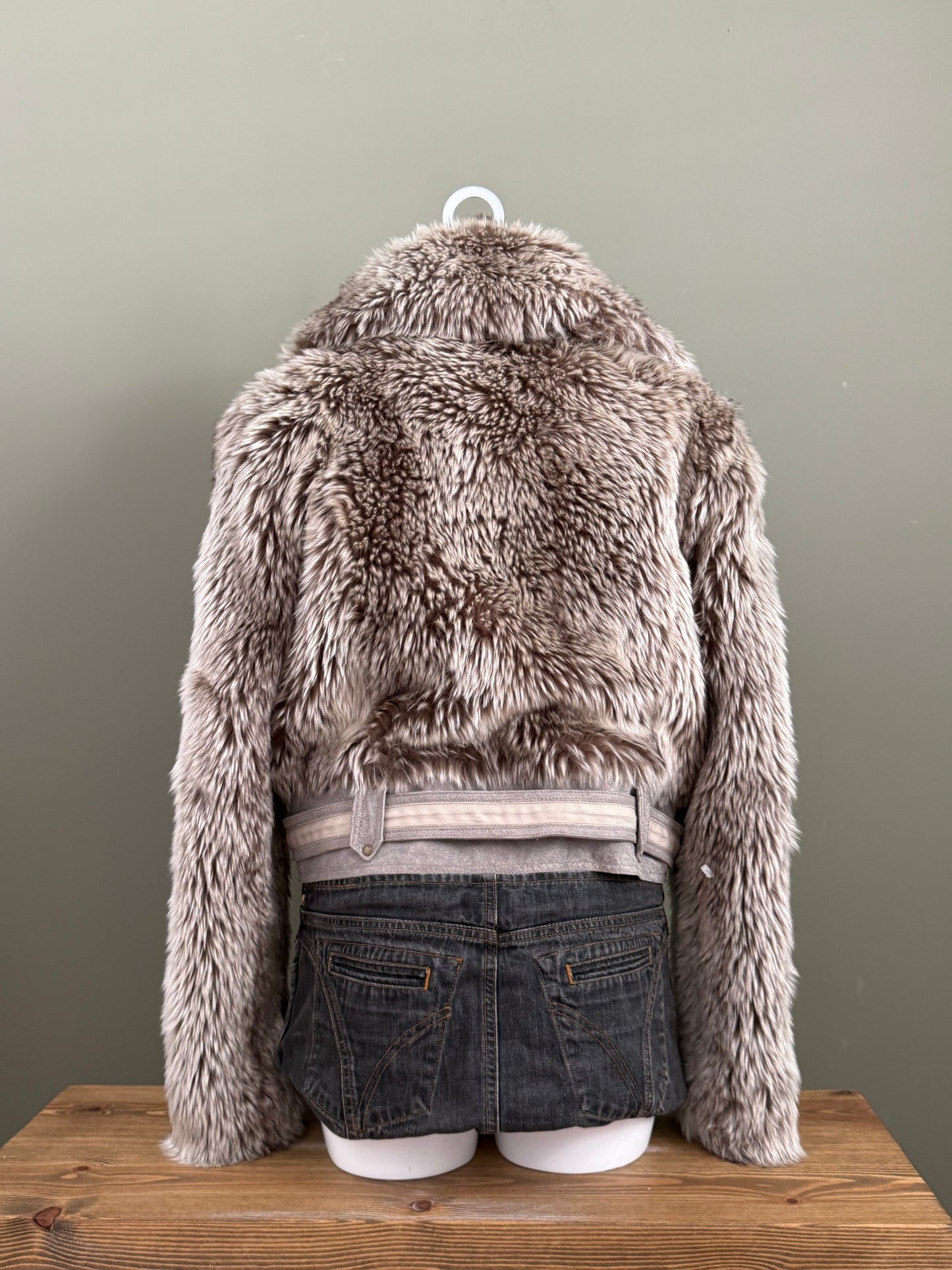 Faux Fur Bomber Jacket (UK16)