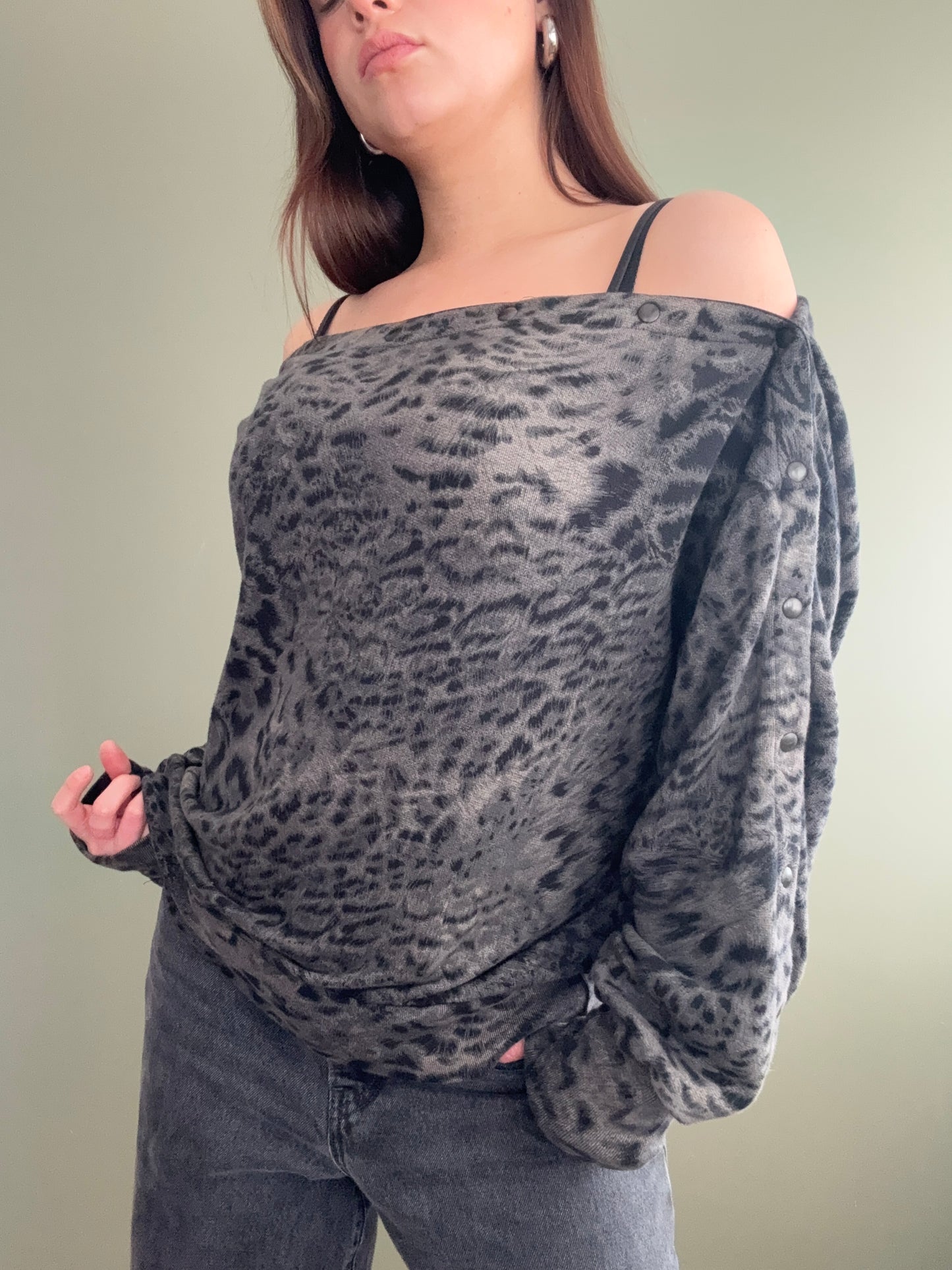 Allsaints Batwing Popper Jumper (S)