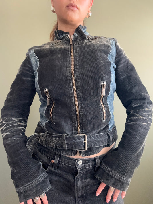 Diesel Denim/Cord Biker Jacket (M)