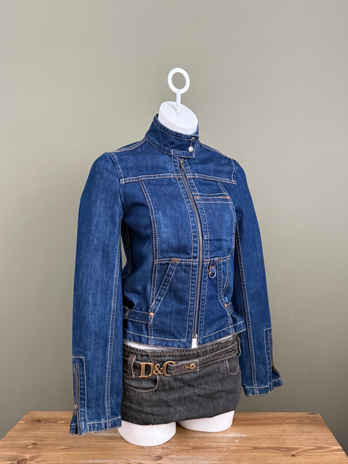French Connection Denim Cargo Jacket (UK10)