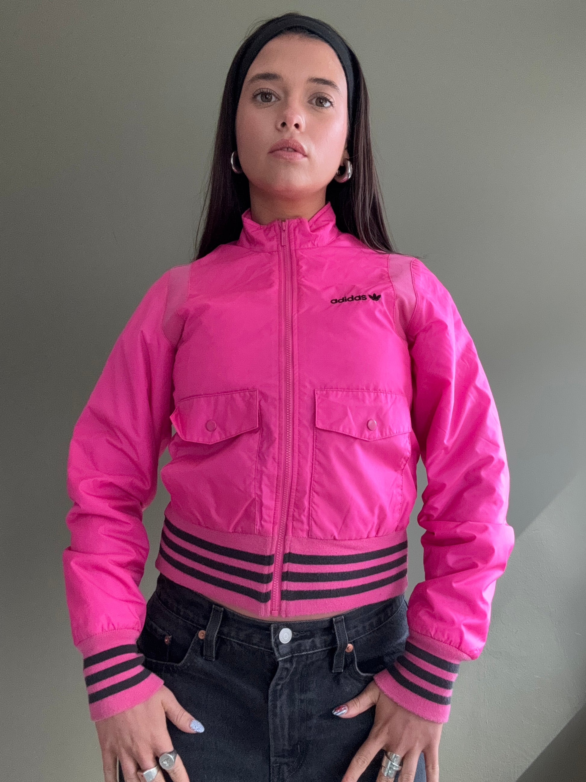 Hot Pink Adidas Bomber Jacket (UK8) – Shopmazzz